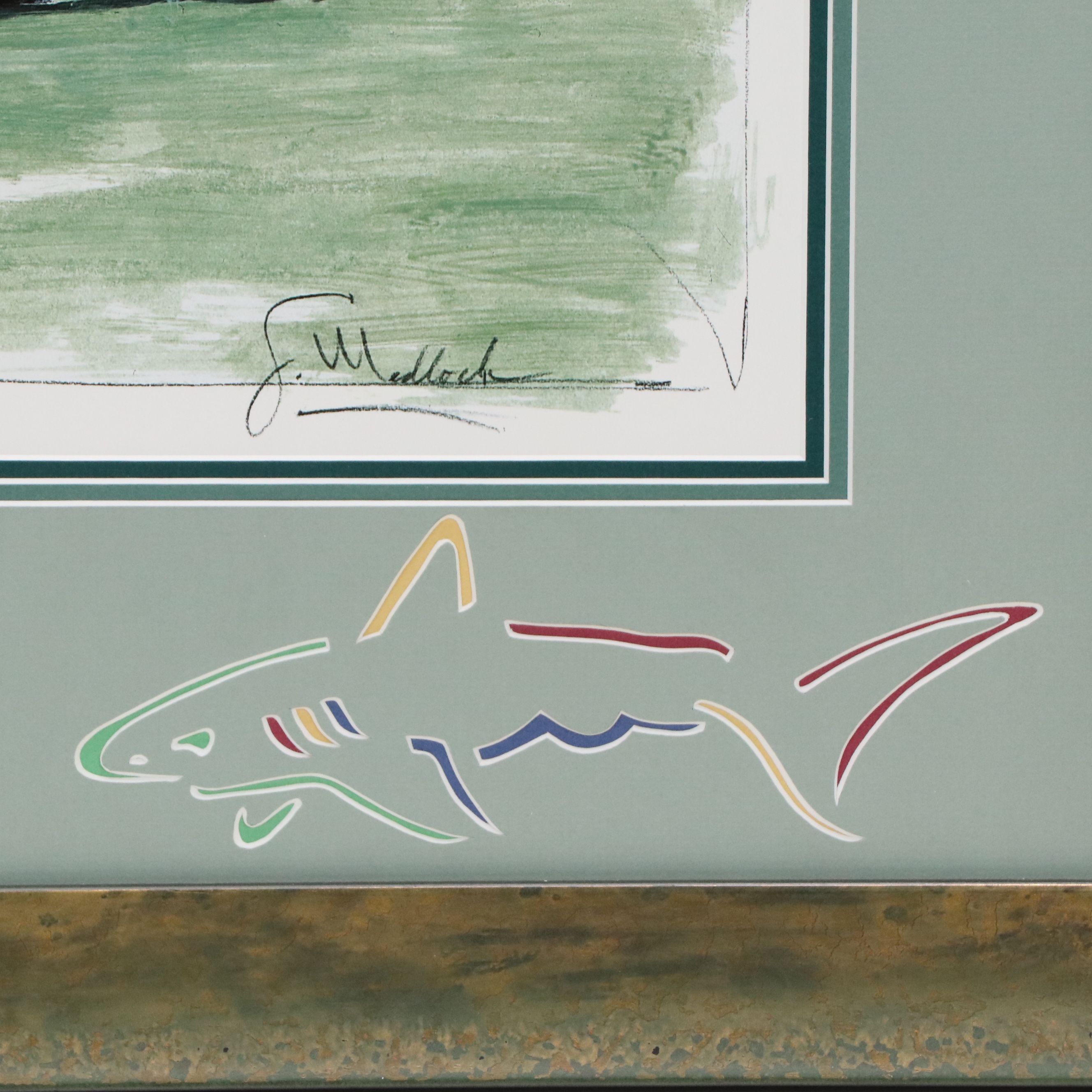 After Scott Medlock Offset Lithograph "Greg Norman"