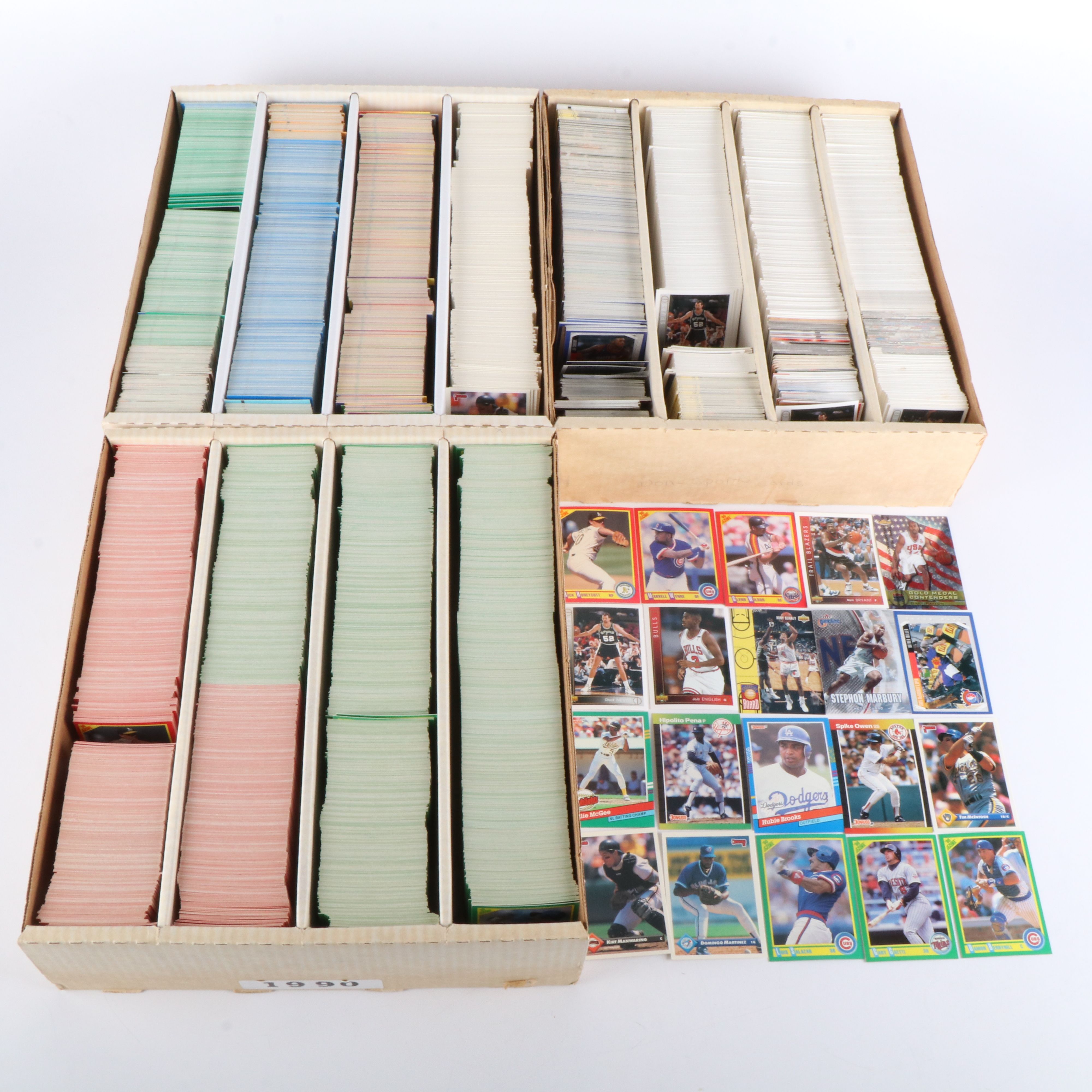 Large Group of Baseball and Basketball Cards, 1980s to 2000s