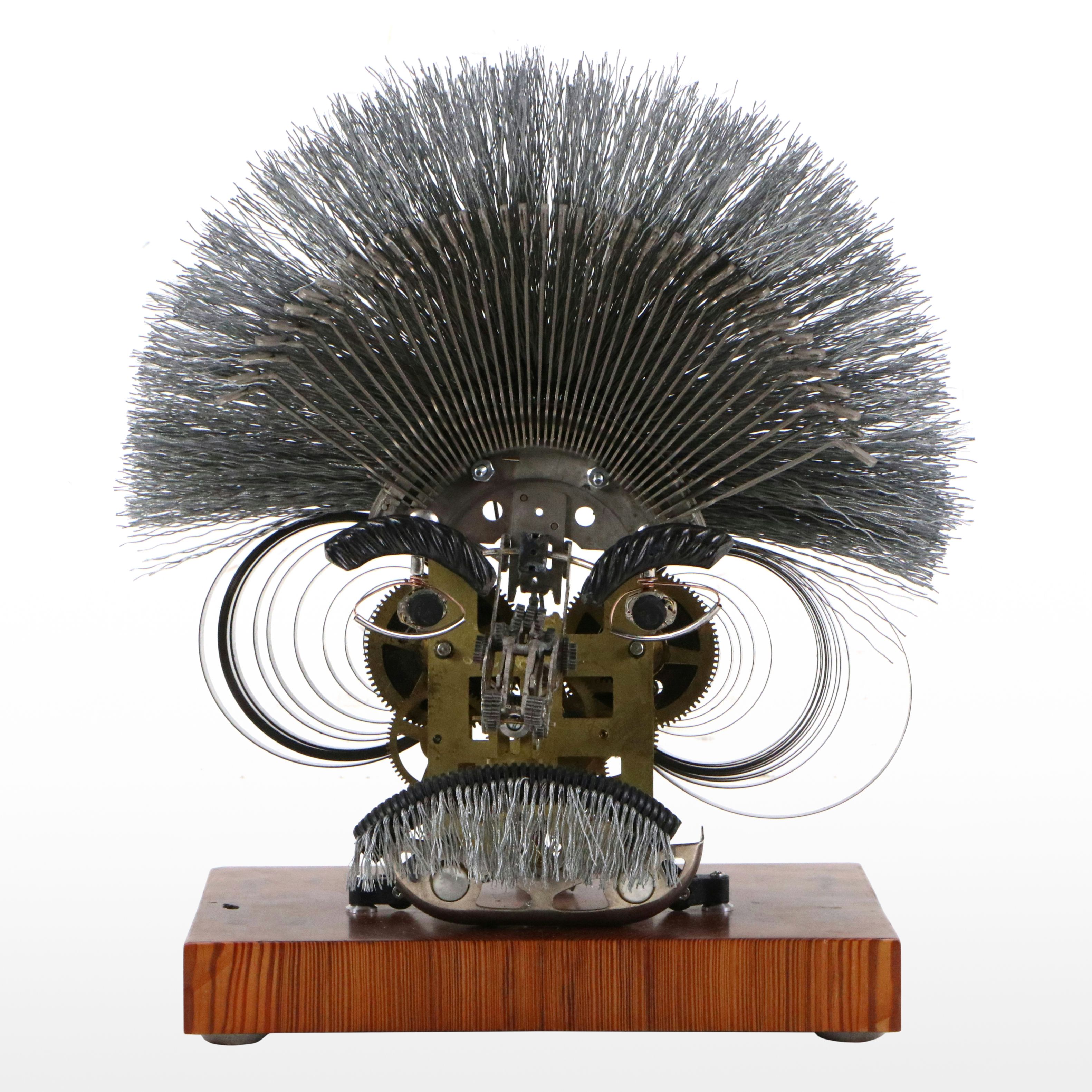 Mark Altman Mixed Media Sculpture "Steampunk Albert Einstein," 21st Century