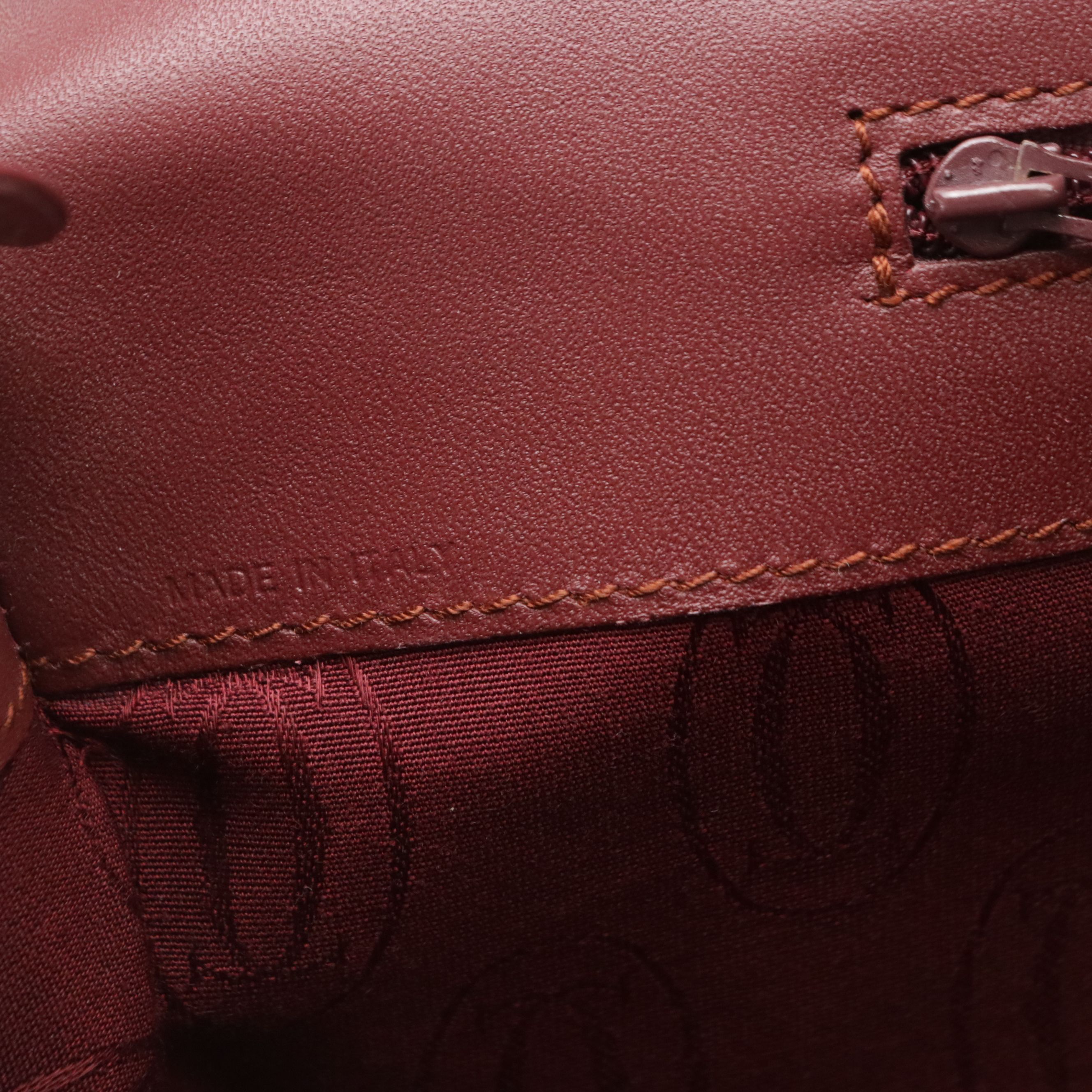 Cartier Must de Cartier Large Clutch Purse in Burgundy Calfskin Leather