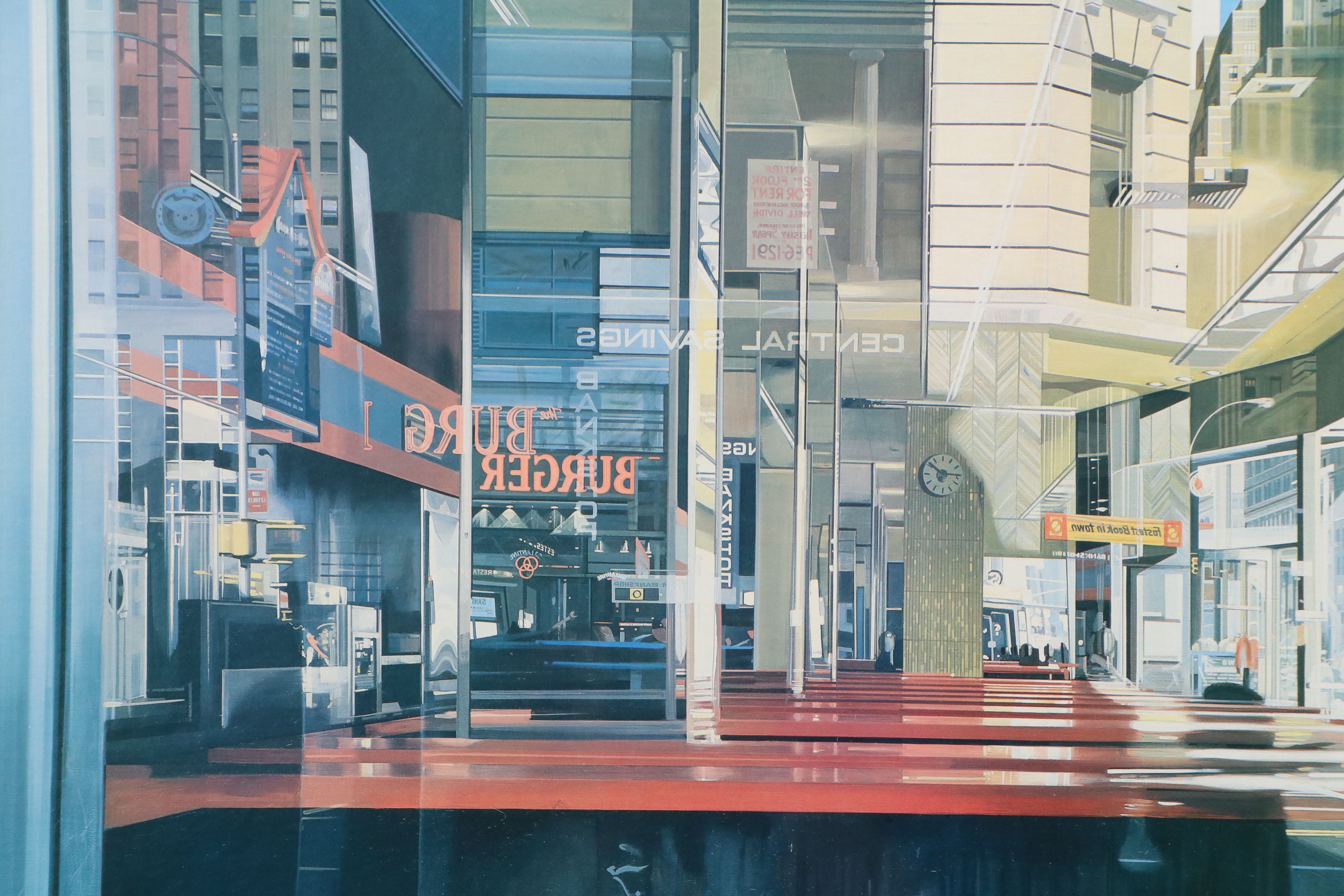 After Richard Estes Offset Lithograph "Central Savings"