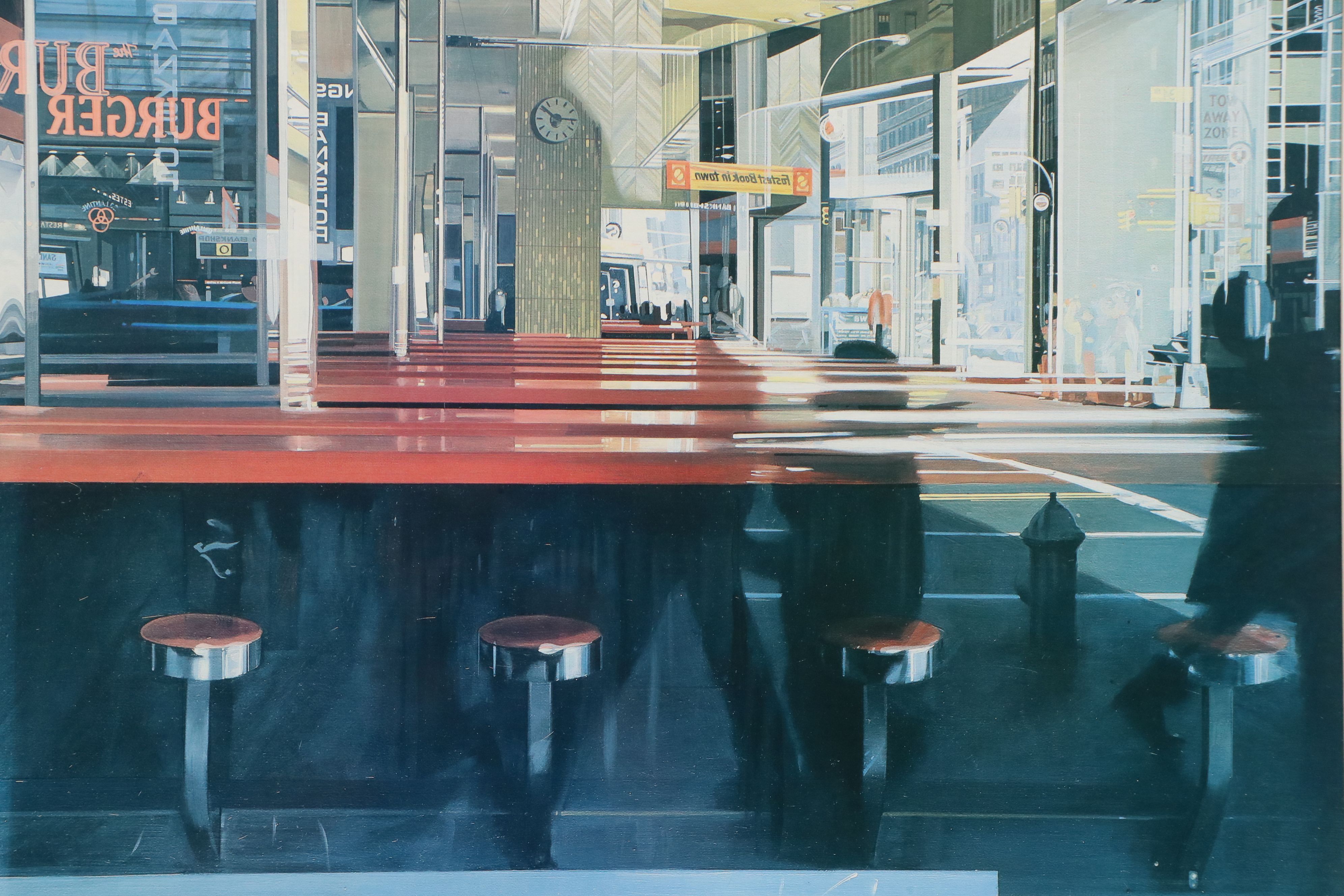 After Richard Estes Offset Lithograph "Central Savings"