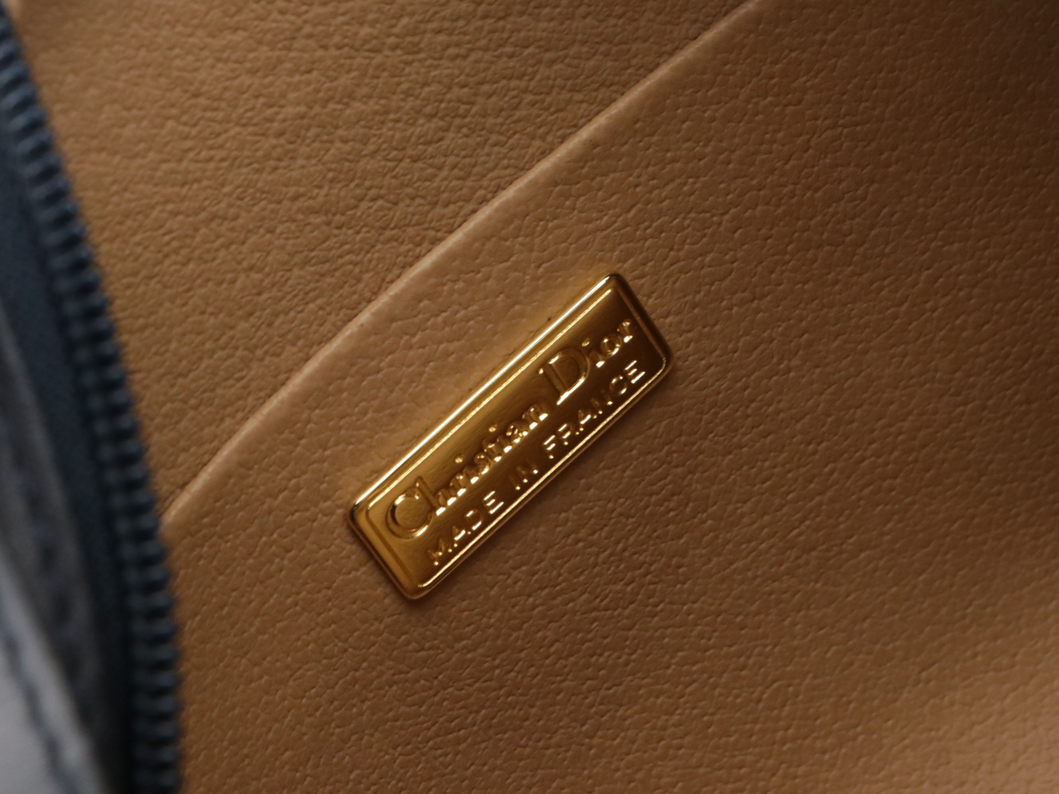 Christian Dior Crossbody Bag in Navy Trotter Monogrammed Coated Canvas