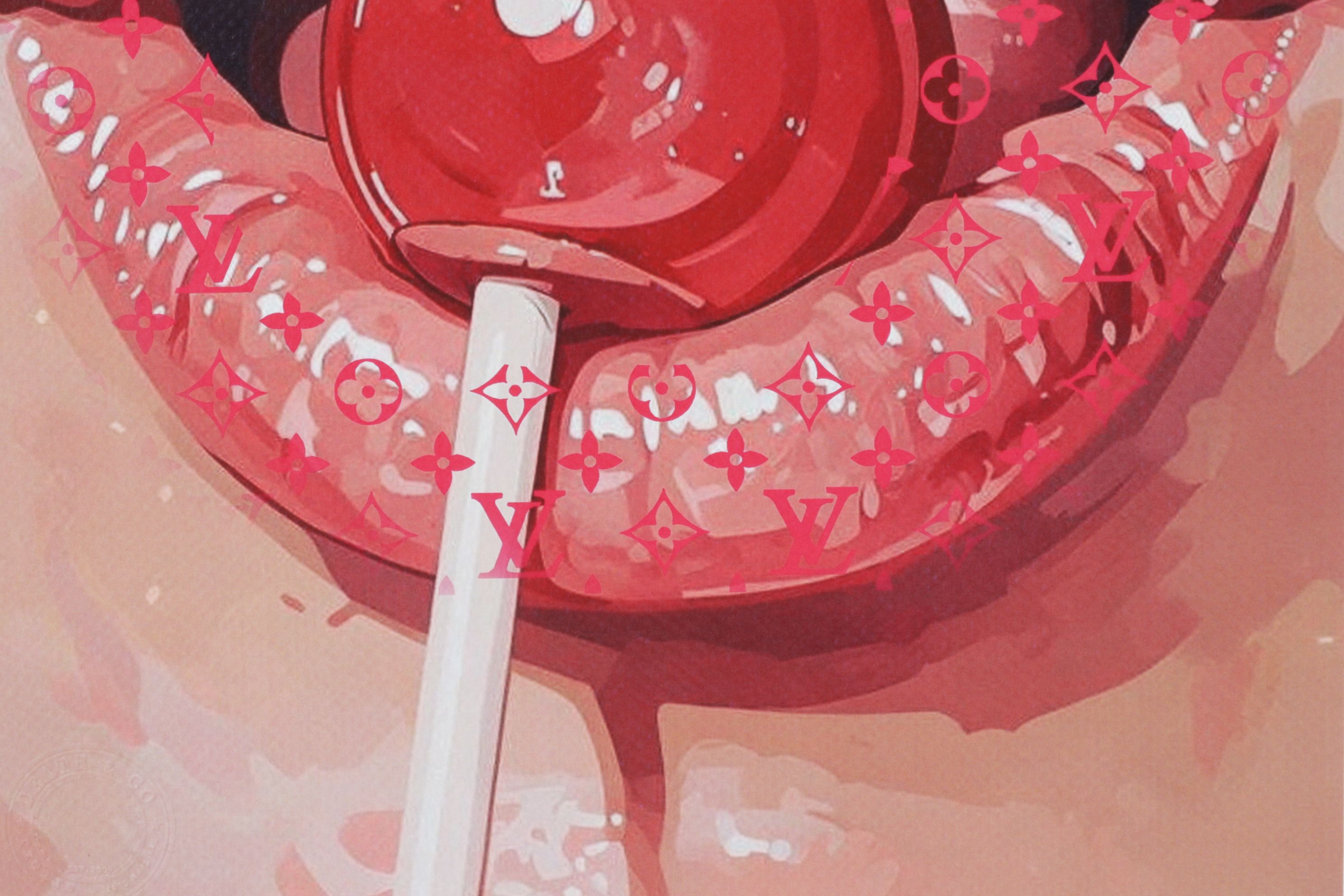 Death NYC Graphic Digital Print Featuring Louis Vuitton Lips and Sucker, 2026