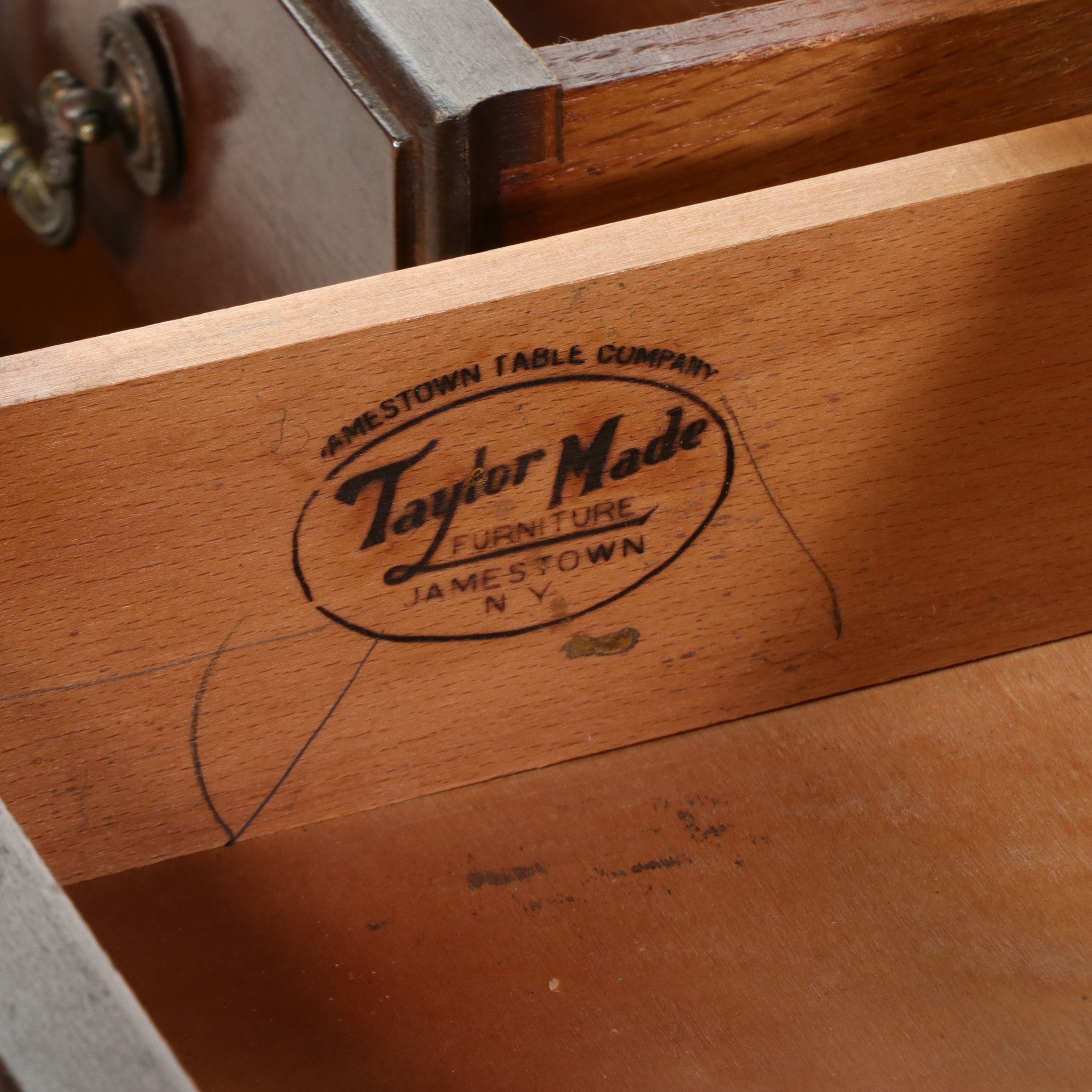 Taylor Made Jamestown Table Company Pedestal Desk, Circa 1950