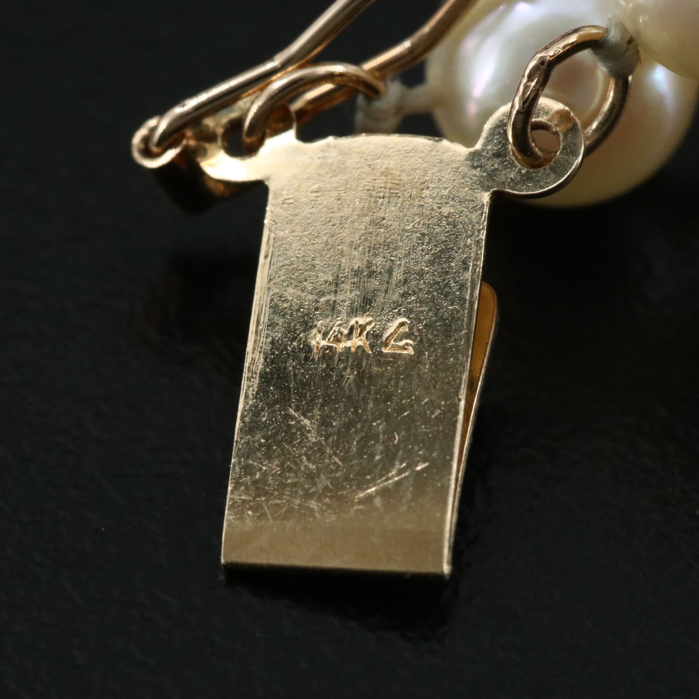 14K Pearl Double Strand Bracelet