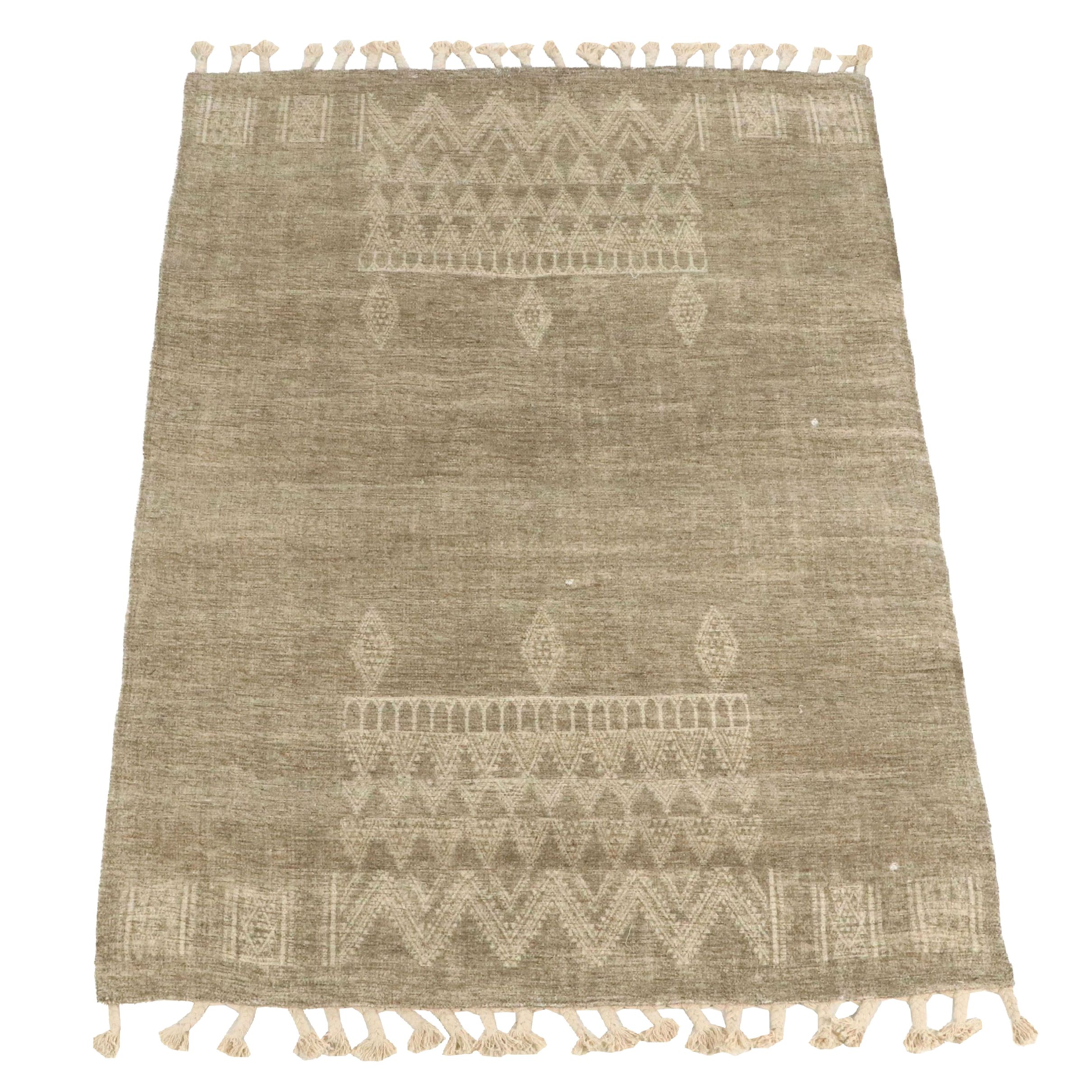 5' x 7'7 Machine Made Threshold x Studio McGee Geometric Tasseled Area Rug