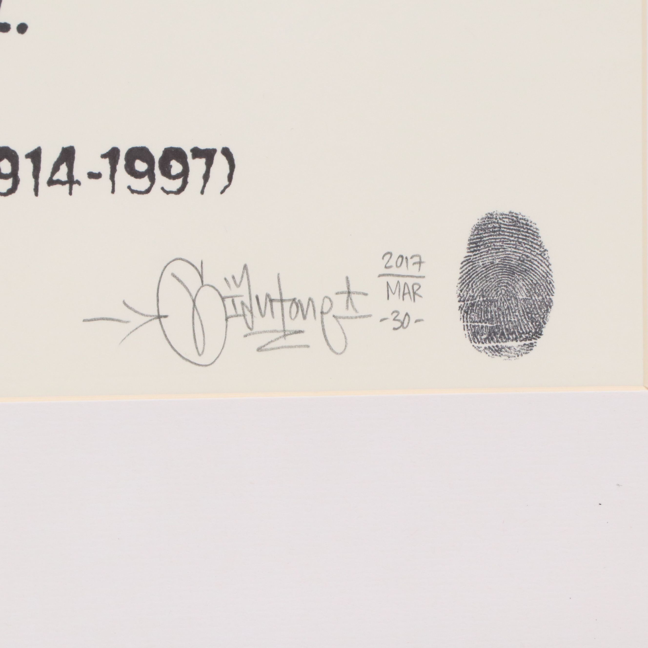 Mike Giant Ink Letterwork with William S. Burroughs Quote "Decontrol," 2017