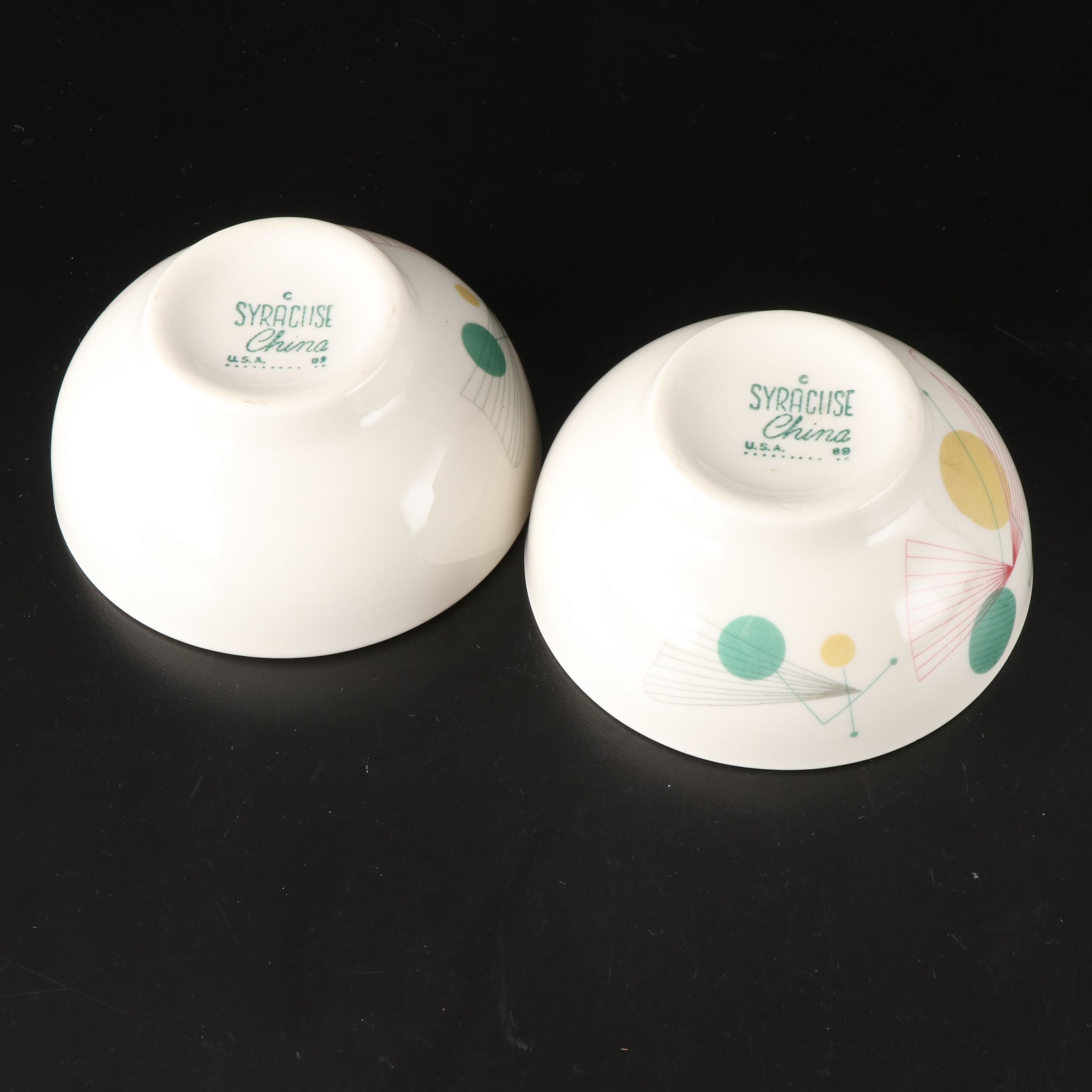 Syracuse China "Fanfare" Mid Century Modern Dinnerware, 1960