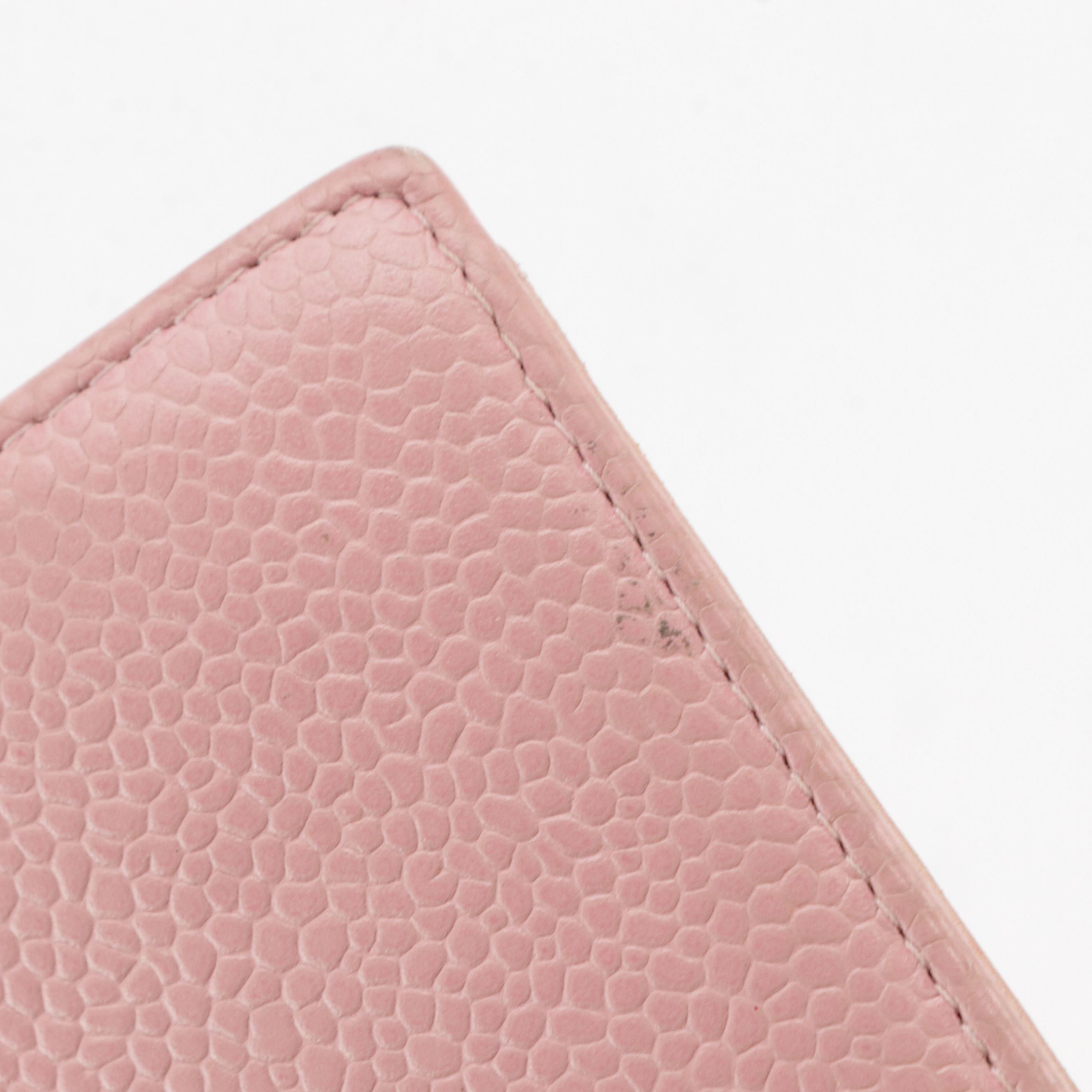 Chanel CC Bifold Continental Wallet in Pink Caviar Leather