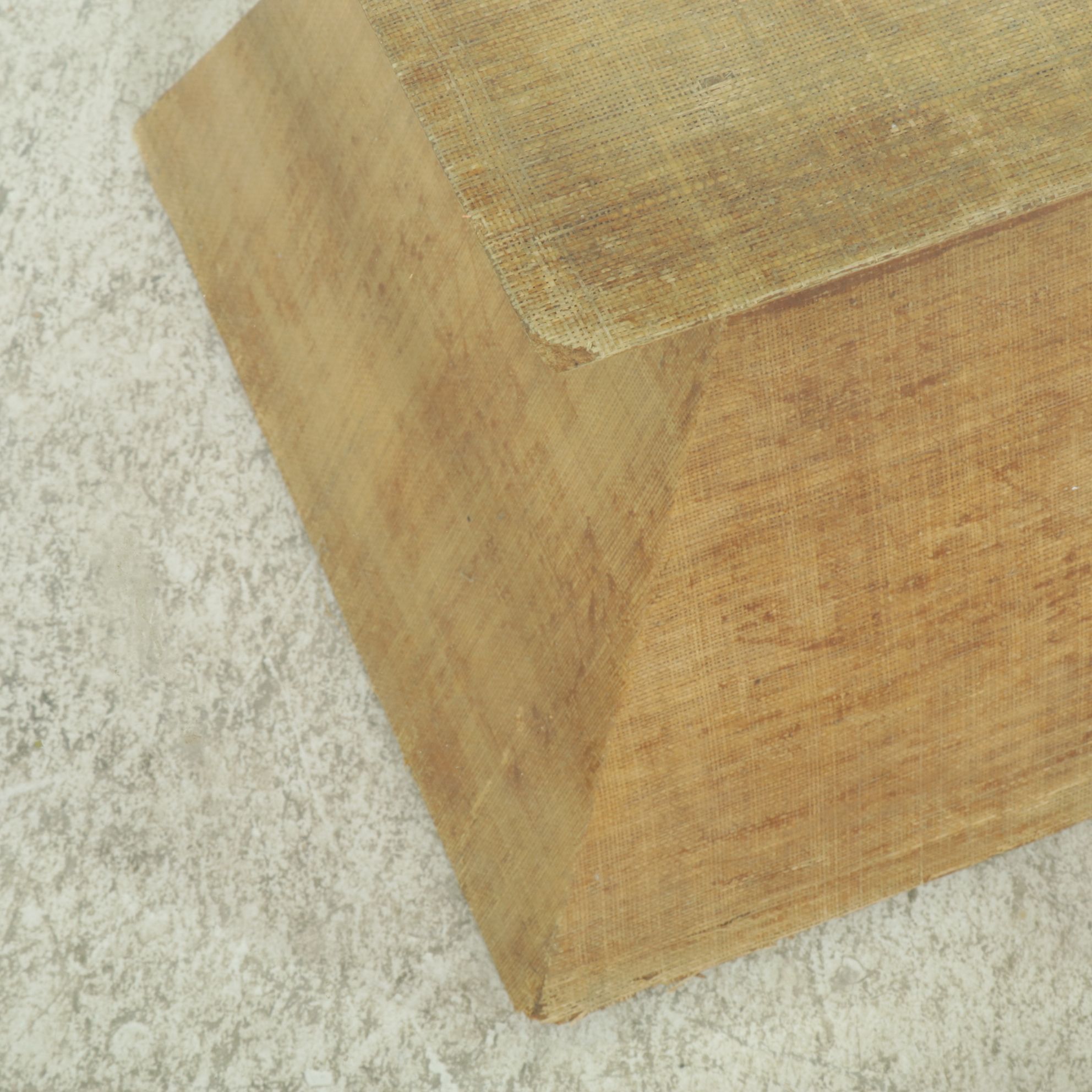 Postmodern Glass-Top Cocktail Table with Hourglass Shaped Base