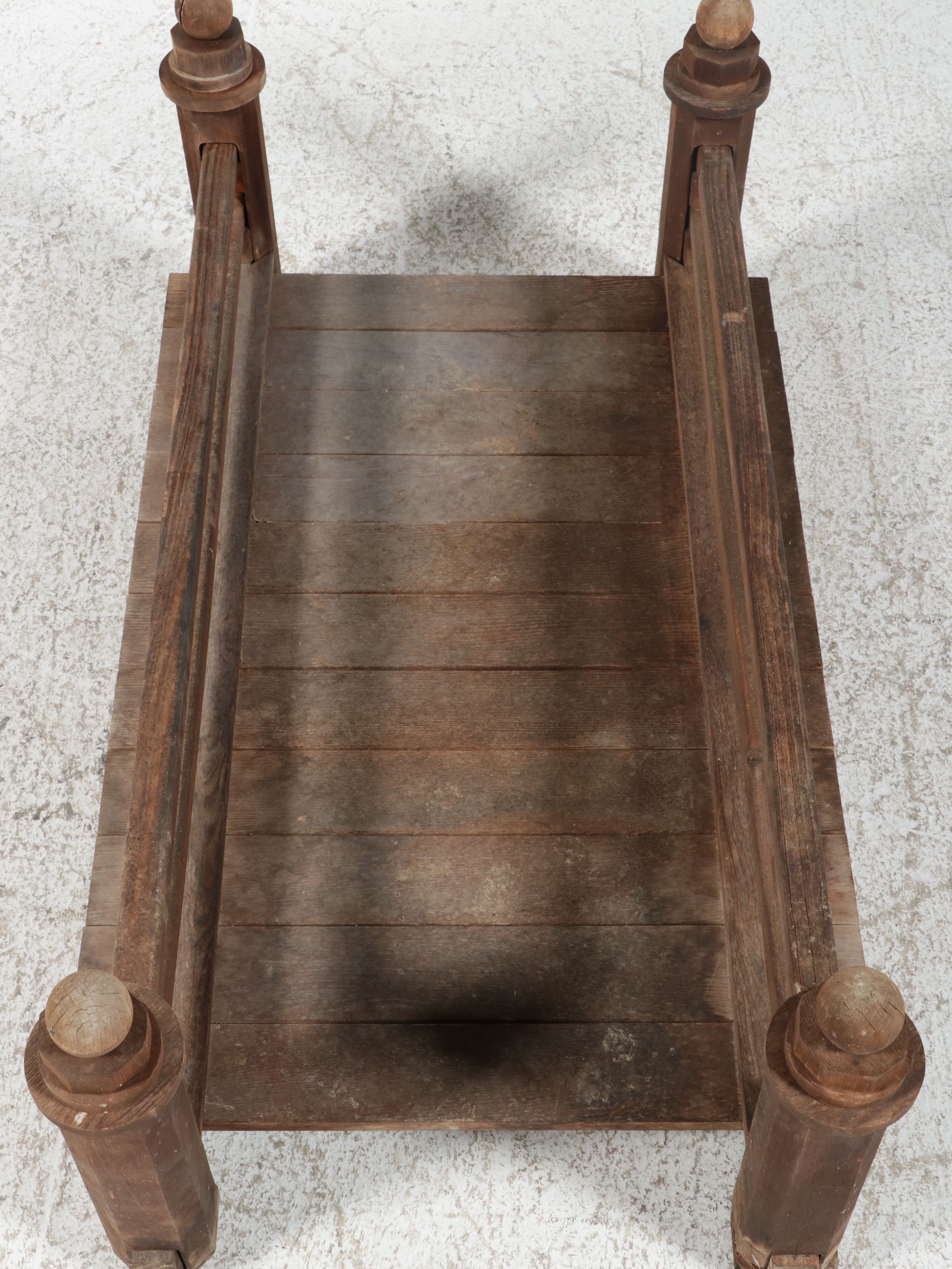 Rustic Wooden Garden Bridge