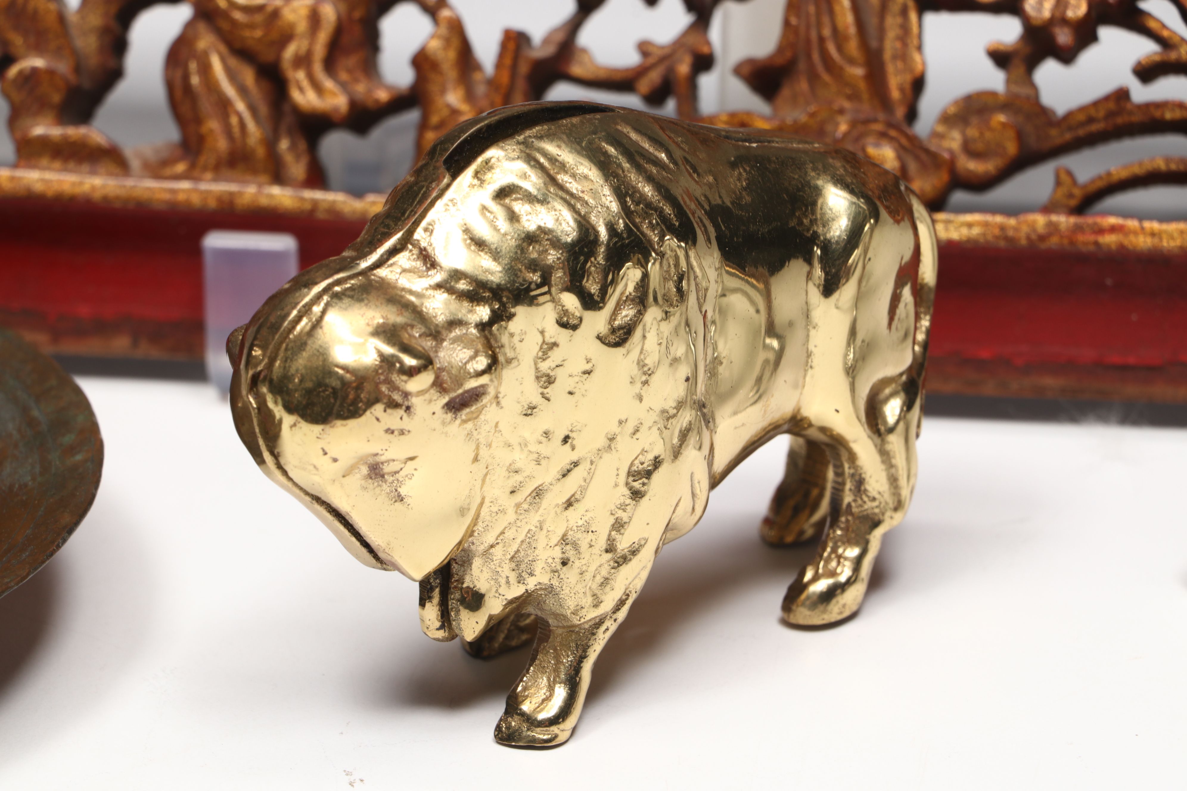 Rabbit Fur Pelt with Postmodern Candleholder and More Office Décor