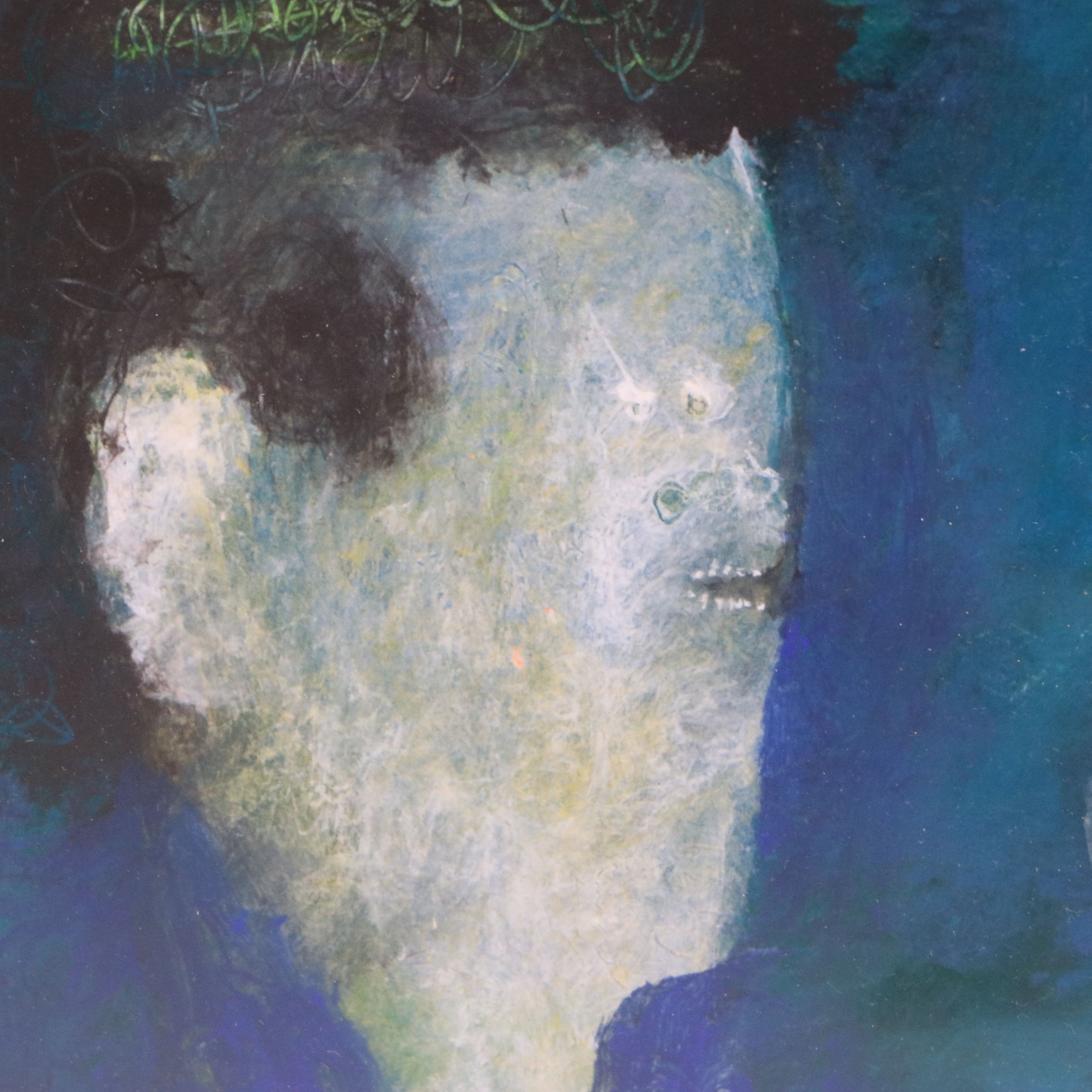 Felipe Orlando Surrealist Figure Gouache Painting, Late 20th or 21st Century