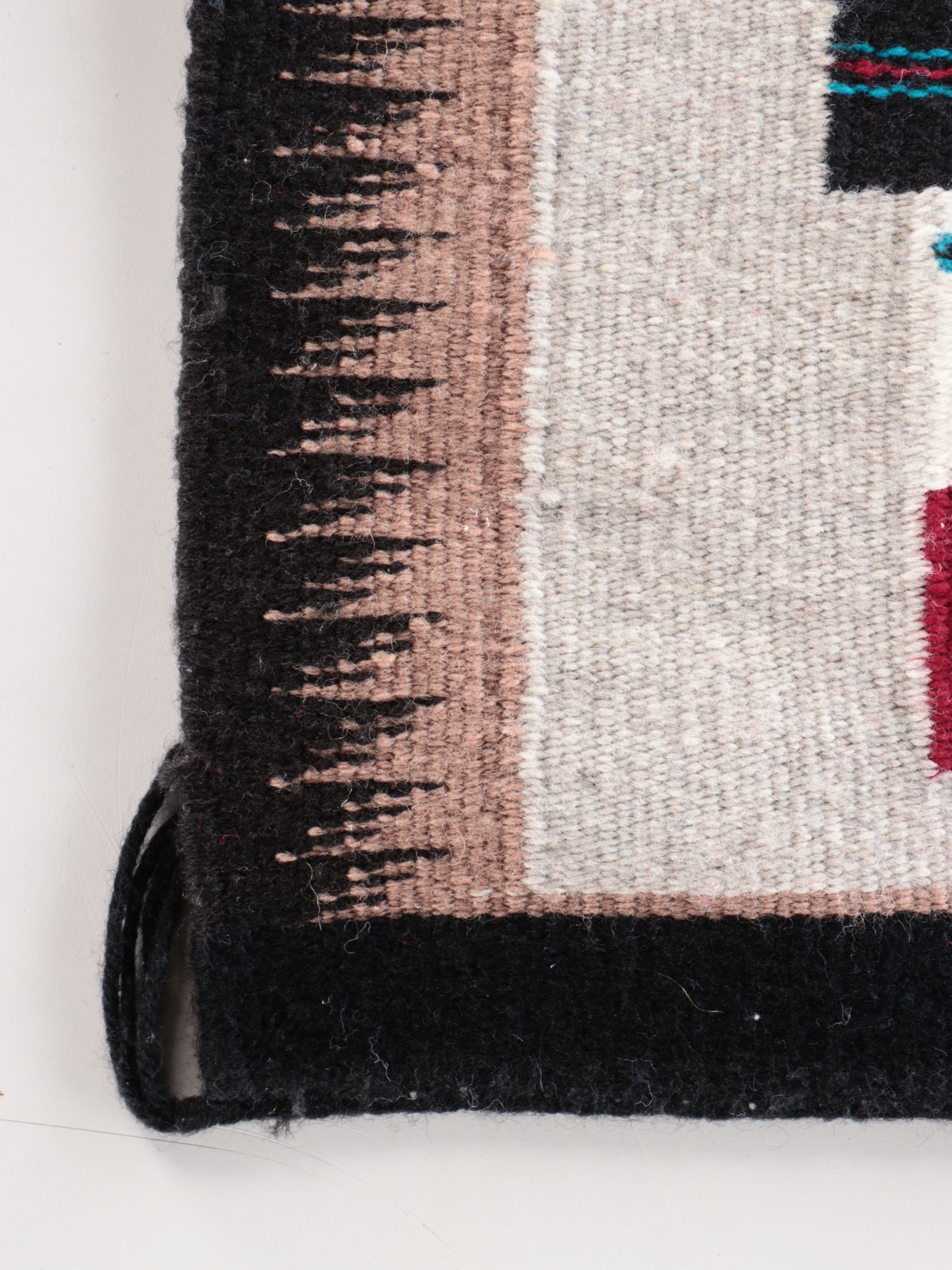 2' x 3' Handwoven Navajo Yei Style Wool Rug