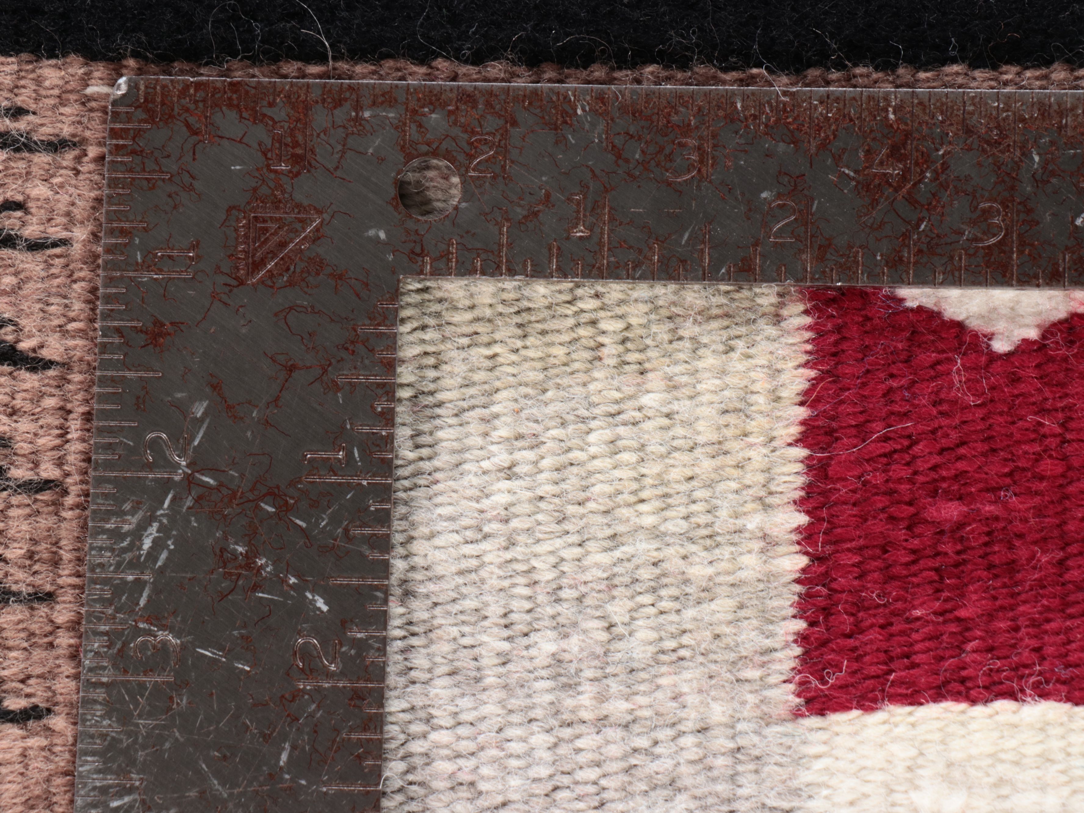 2' x 3' Handwoven Navajo Yei Style Wool Rug