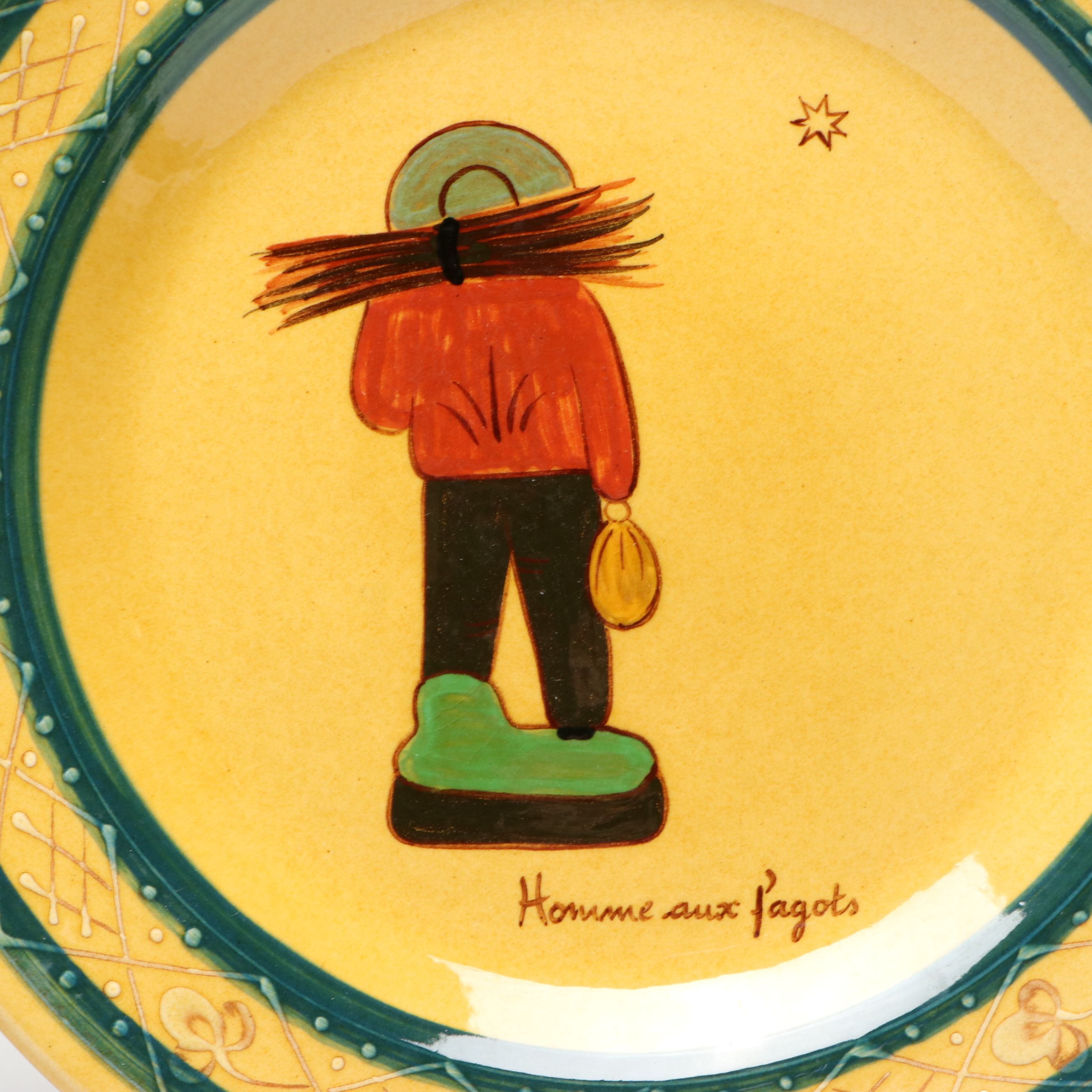 French Folk Art Terre è Provence Ceramic Plates