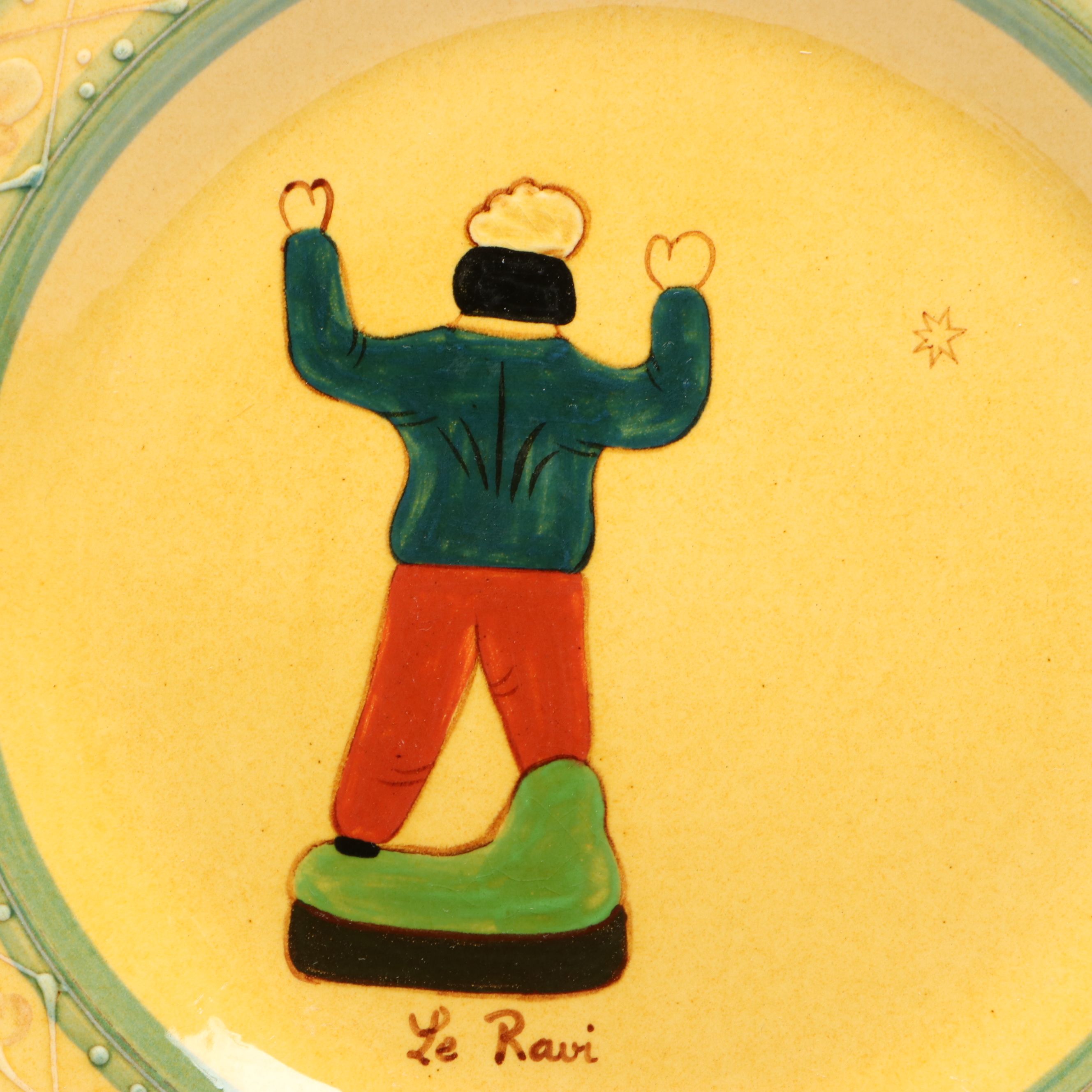 French Folk Art Terre è Provence Ceramic Plates