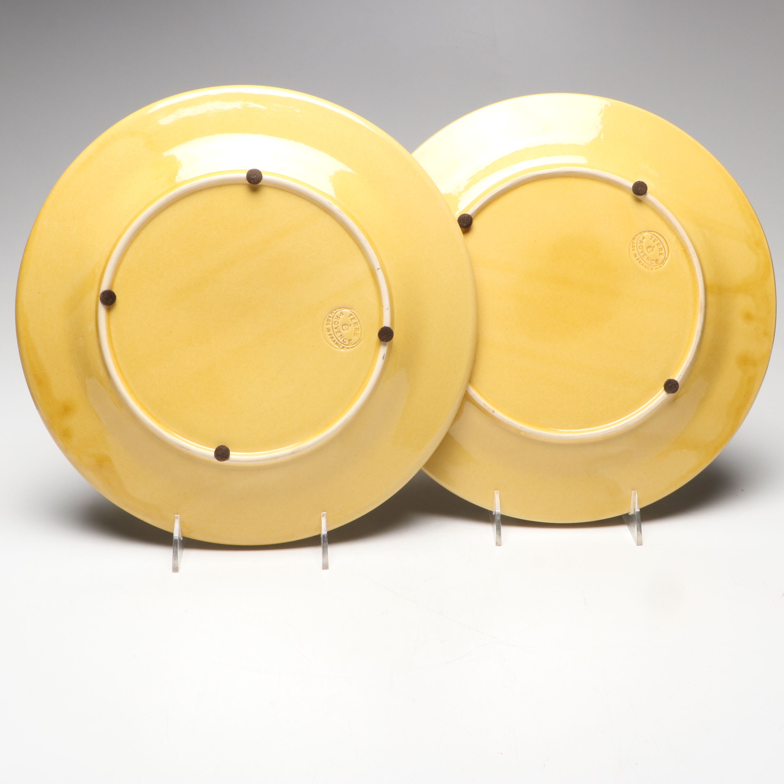 French Folk Art Terre è Provence Ceramic Plates