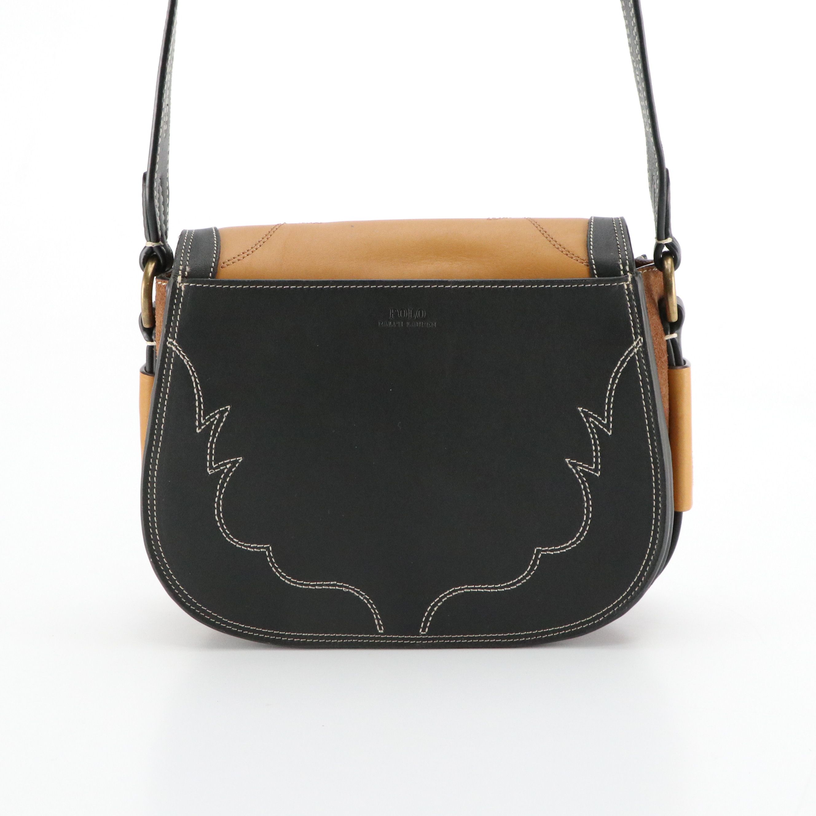 Polo Ralph Lauren Saddle Bag in Tooled Leather