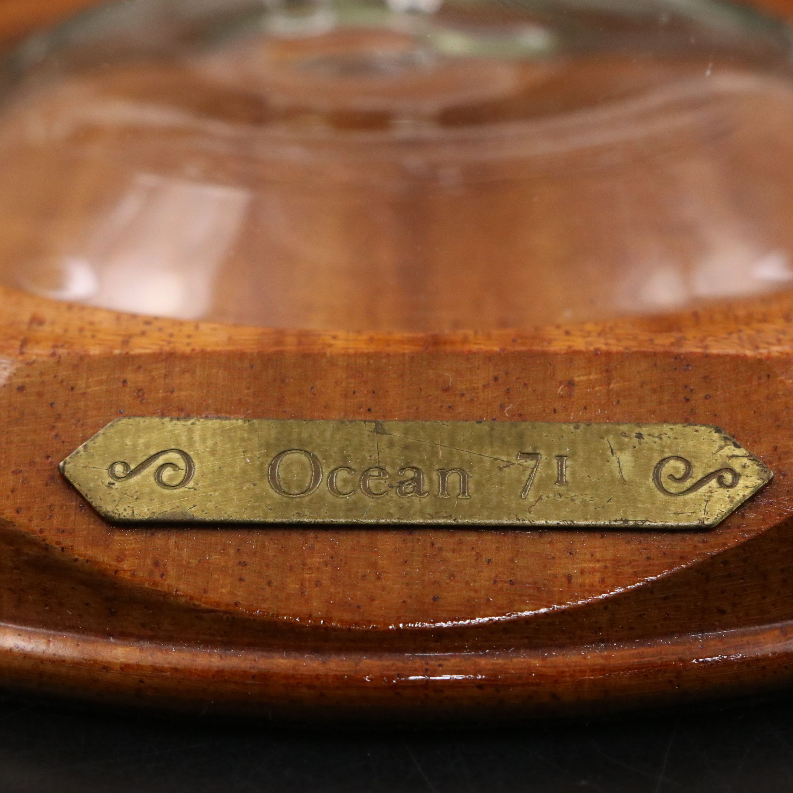 Lichfield Glass Handblown "Ocean 71" and "Mayflower" Ship in Decanter with Bases