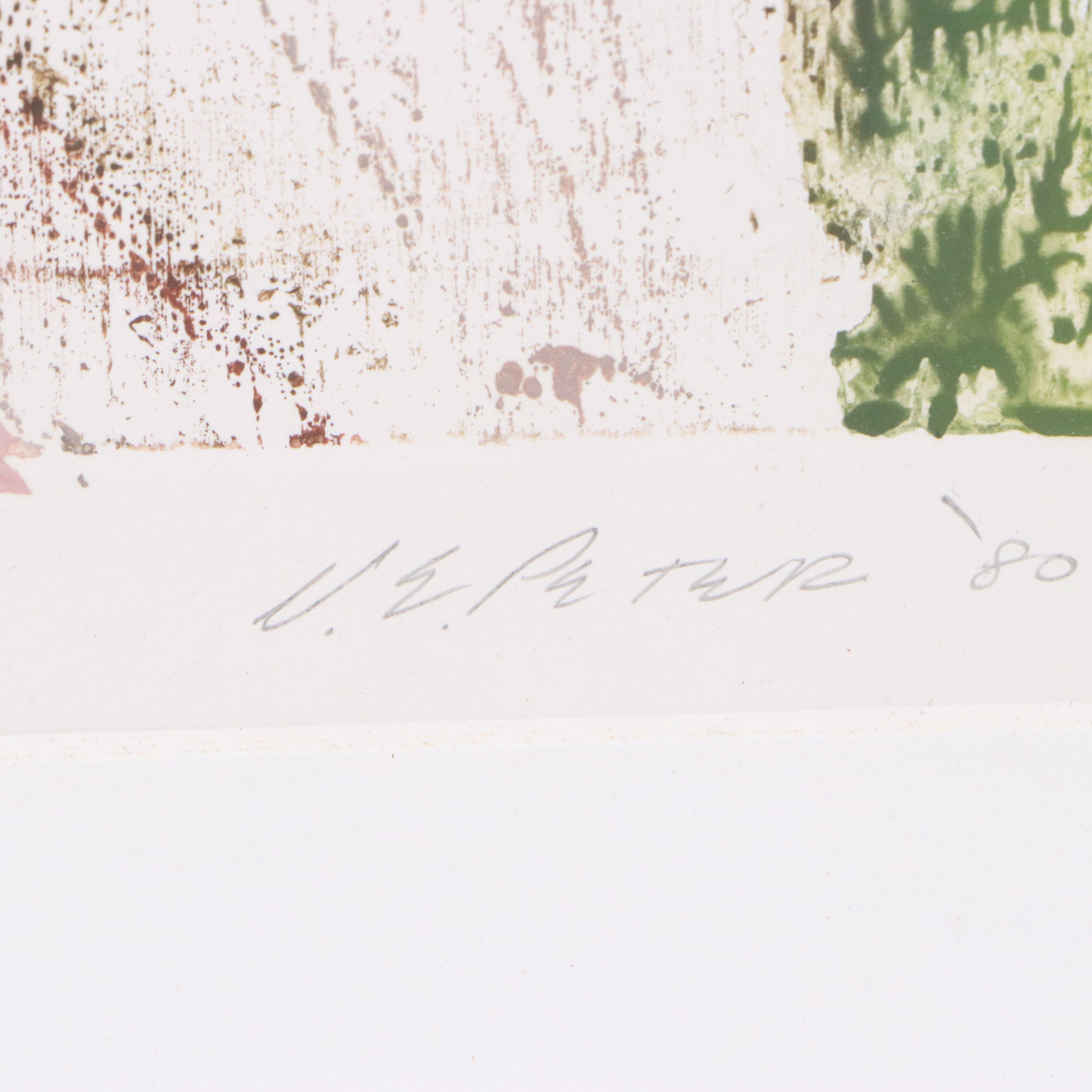 Modernist Figurative Monotype, 1980