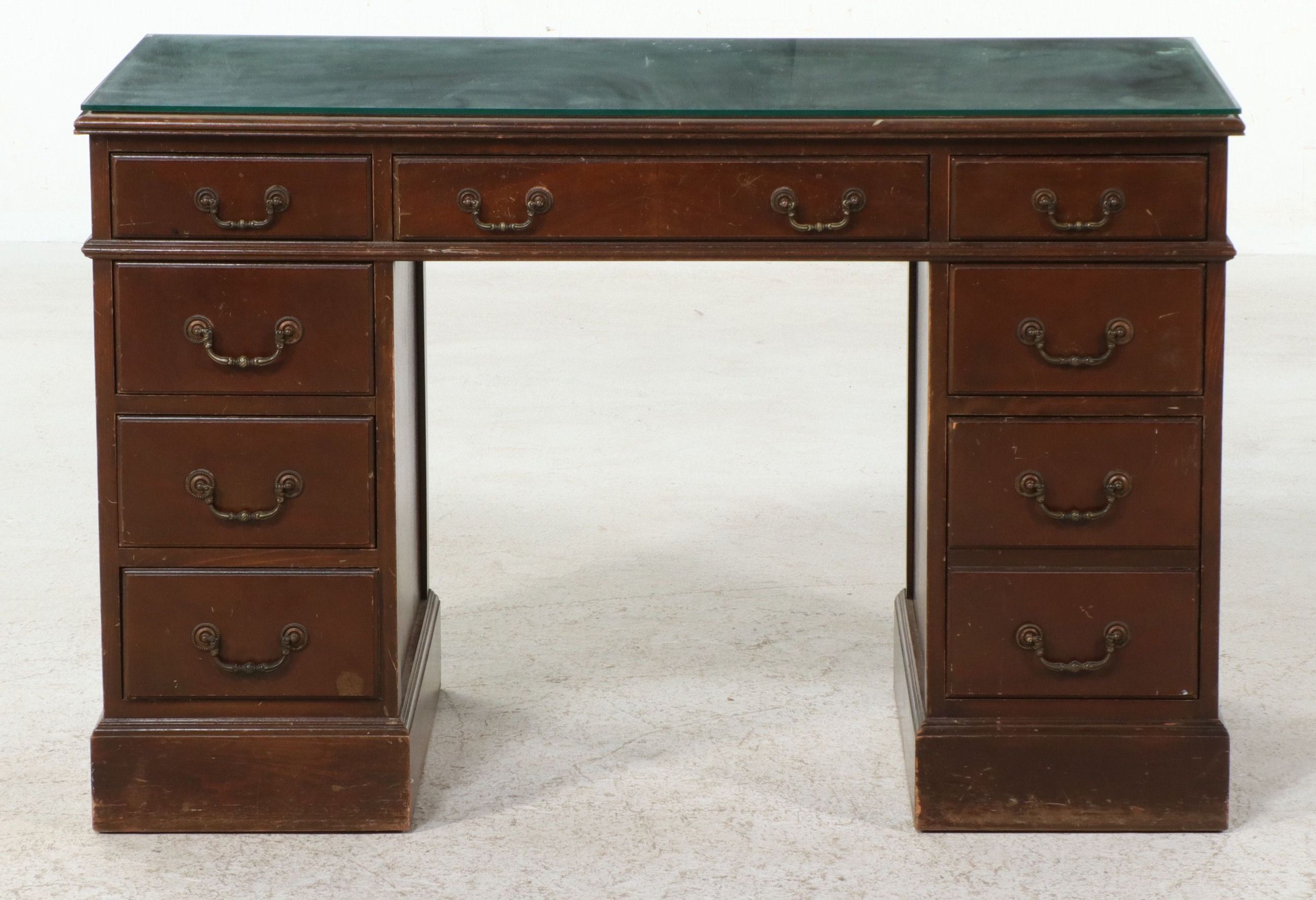 Taylor Made Jamestown Table Company Pedestal Desk, Circa 1950