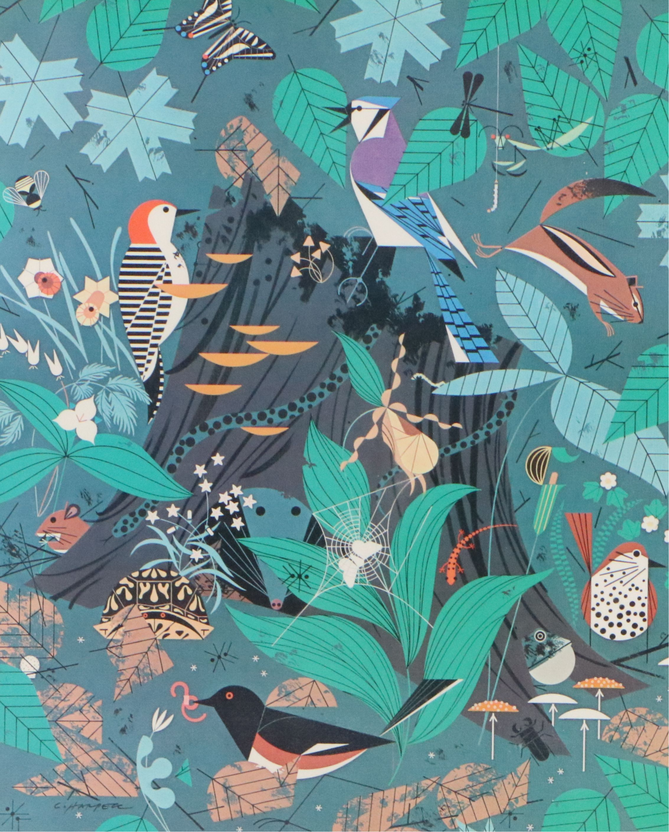Cincinnati Nature Center Charley Harper Poster, 1977