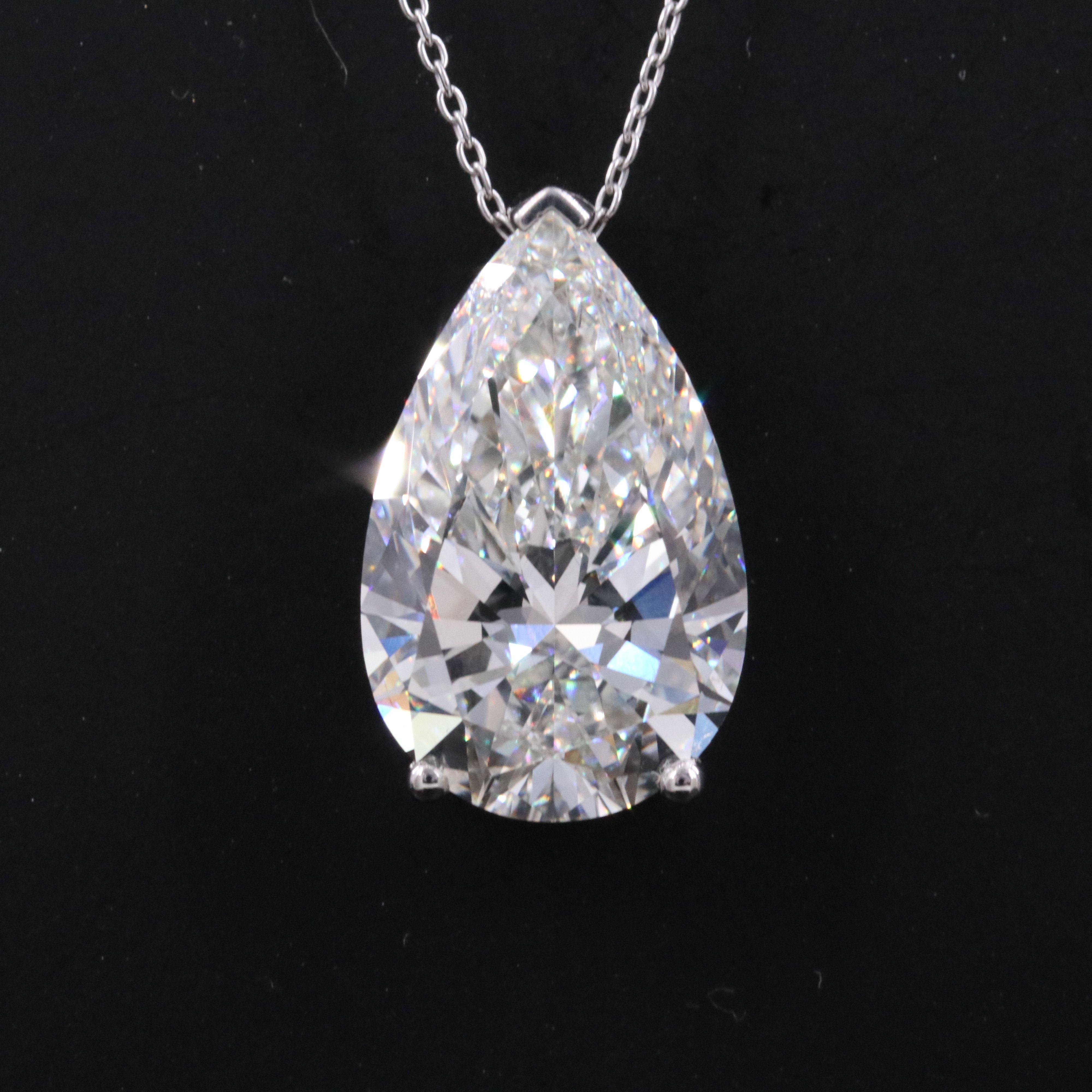 14K 10.01 CT Lab Grown Diamond Pendant Necklace with IGI Report
