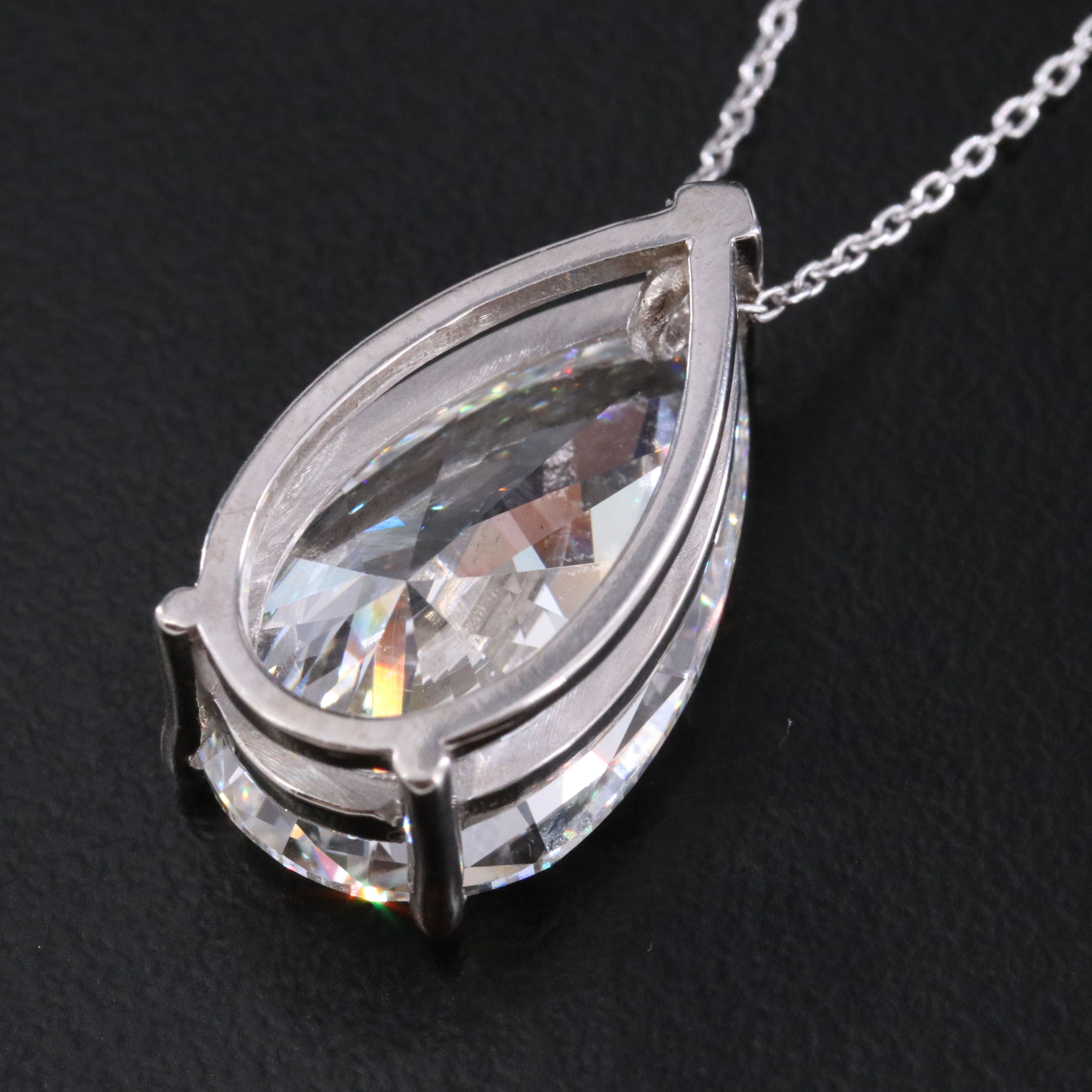 14K 10.01 CT Lab Grown Diamond Pendant Necklace with IGI Report