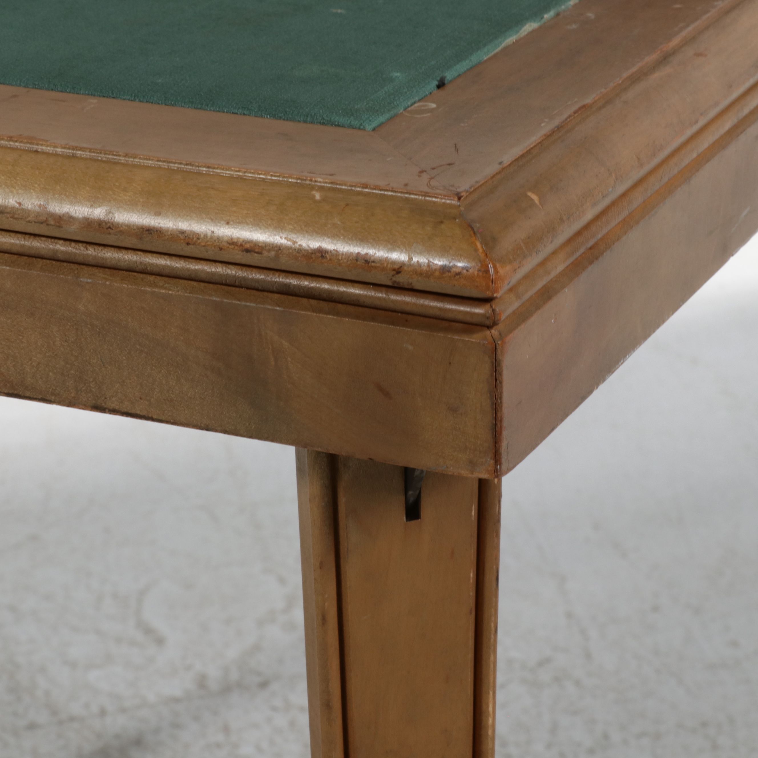 Mid Century Modern Folding Card Table with Inset Felt Top, Circa 1960
