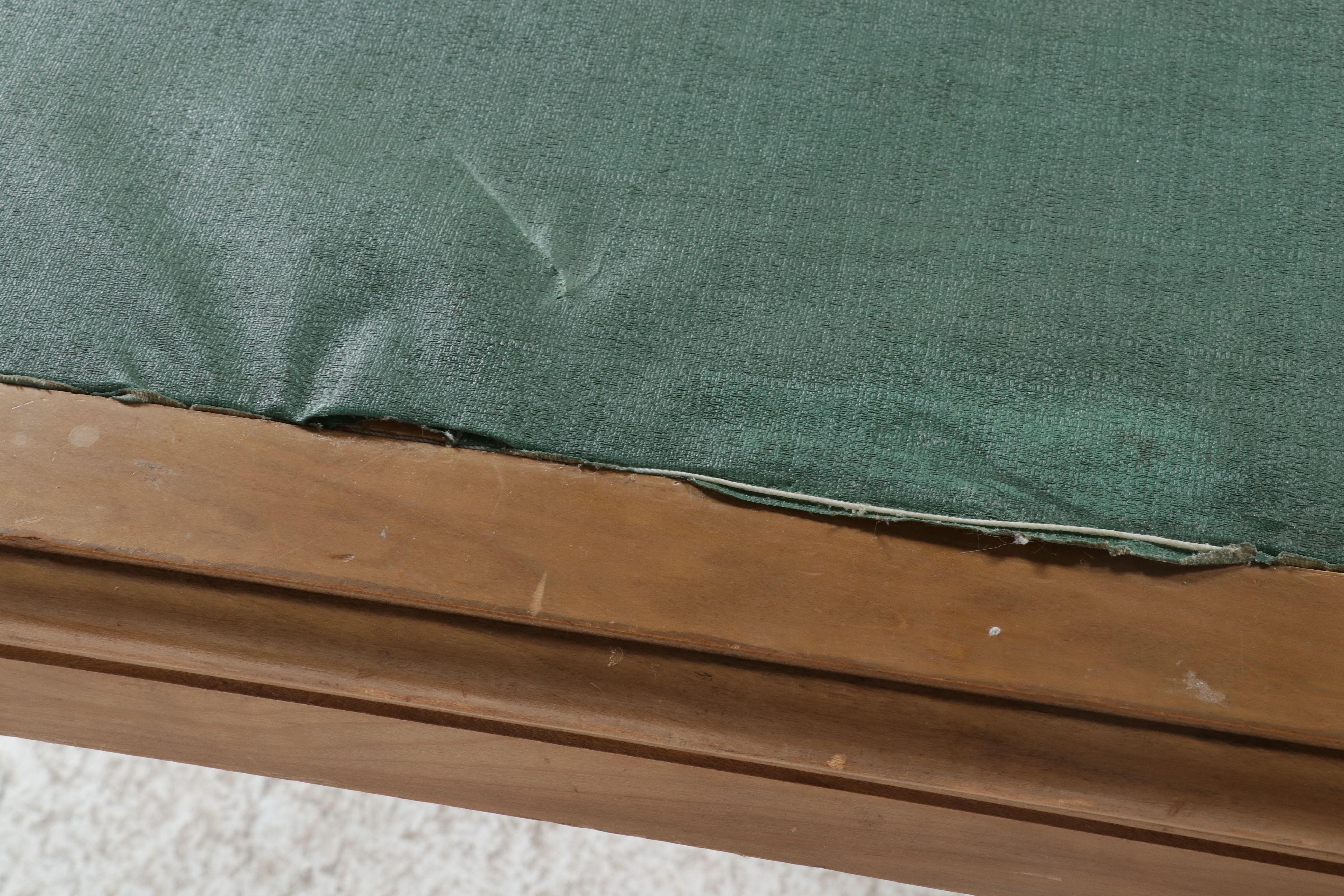 Mid Century Modern Folding Card Table with Inset Felt Top, Circa 1960