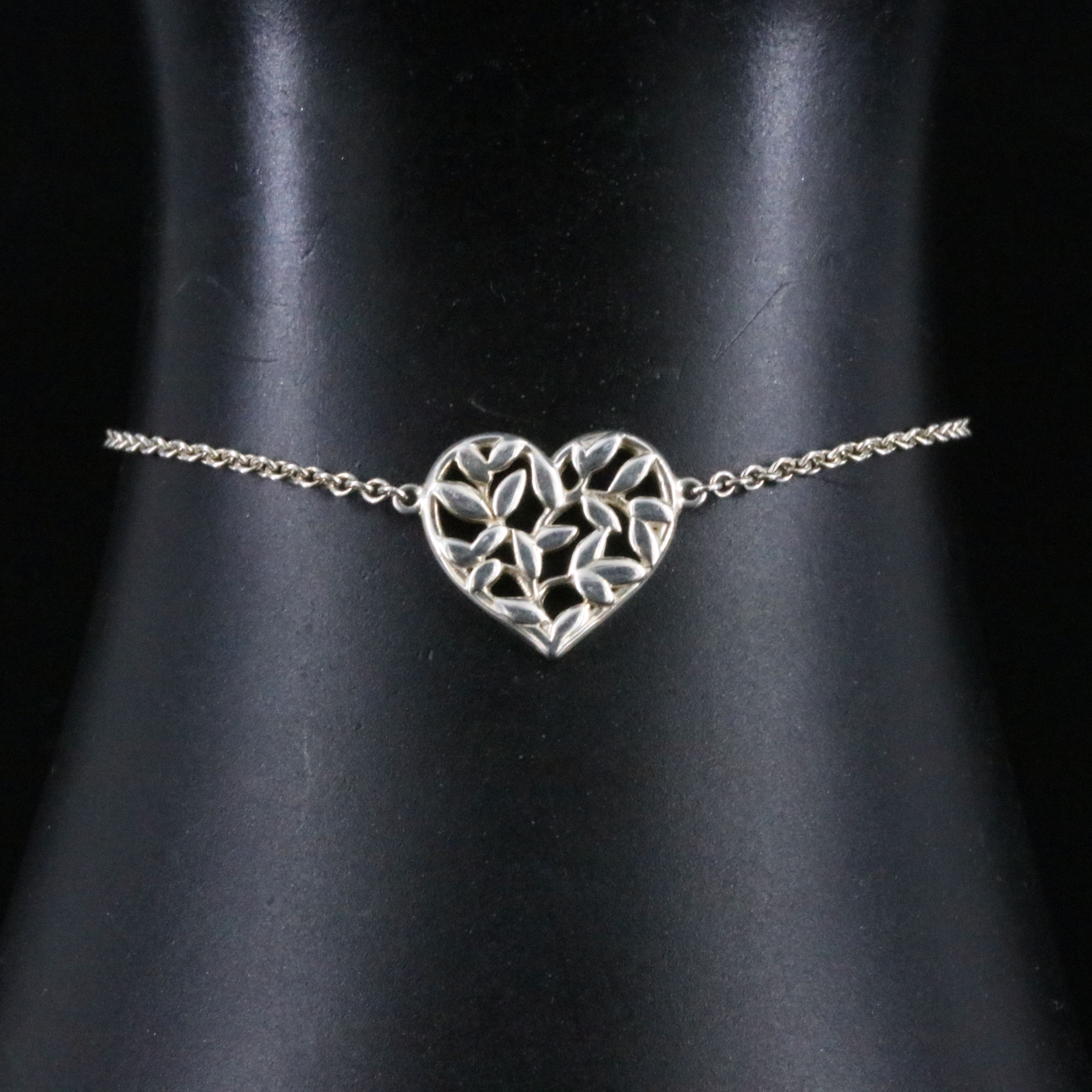 Paloma Picasso for Tiffany & Co. Sterling Olive Leaf Heart Bracelet