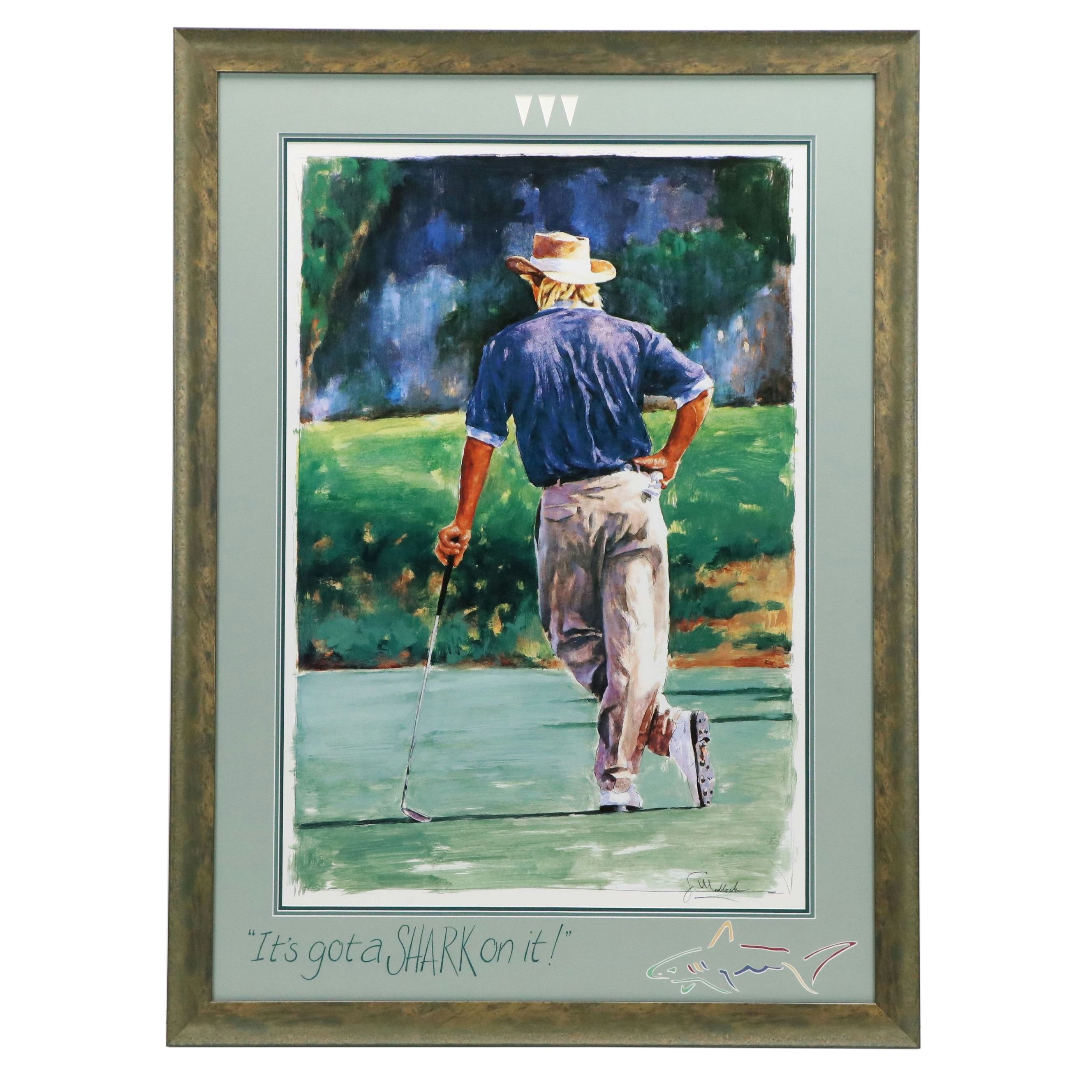 After Scott Medlock Offset Lithograph "Greg Norman"