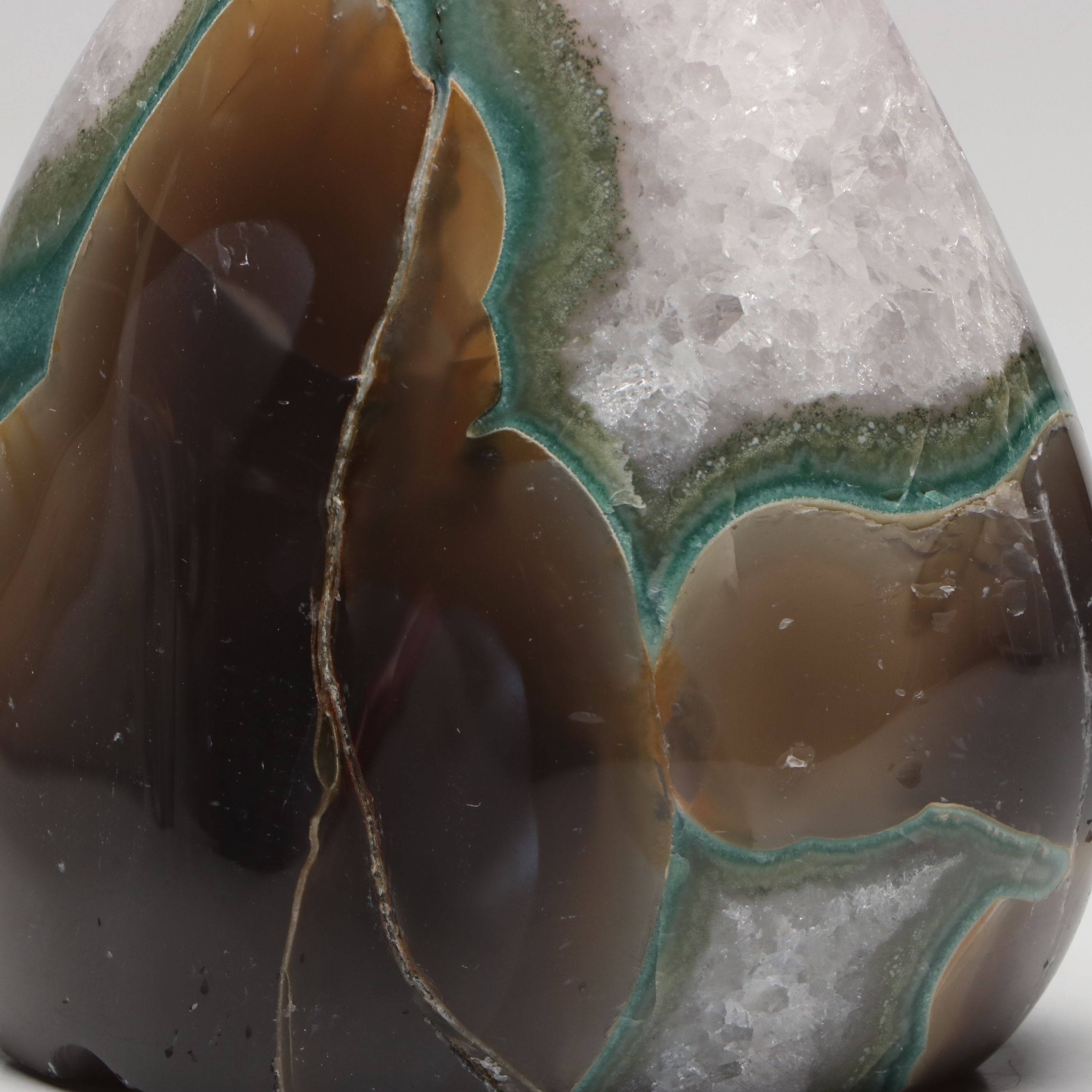 Polished Teardrop-Shaped Amethyst Geode