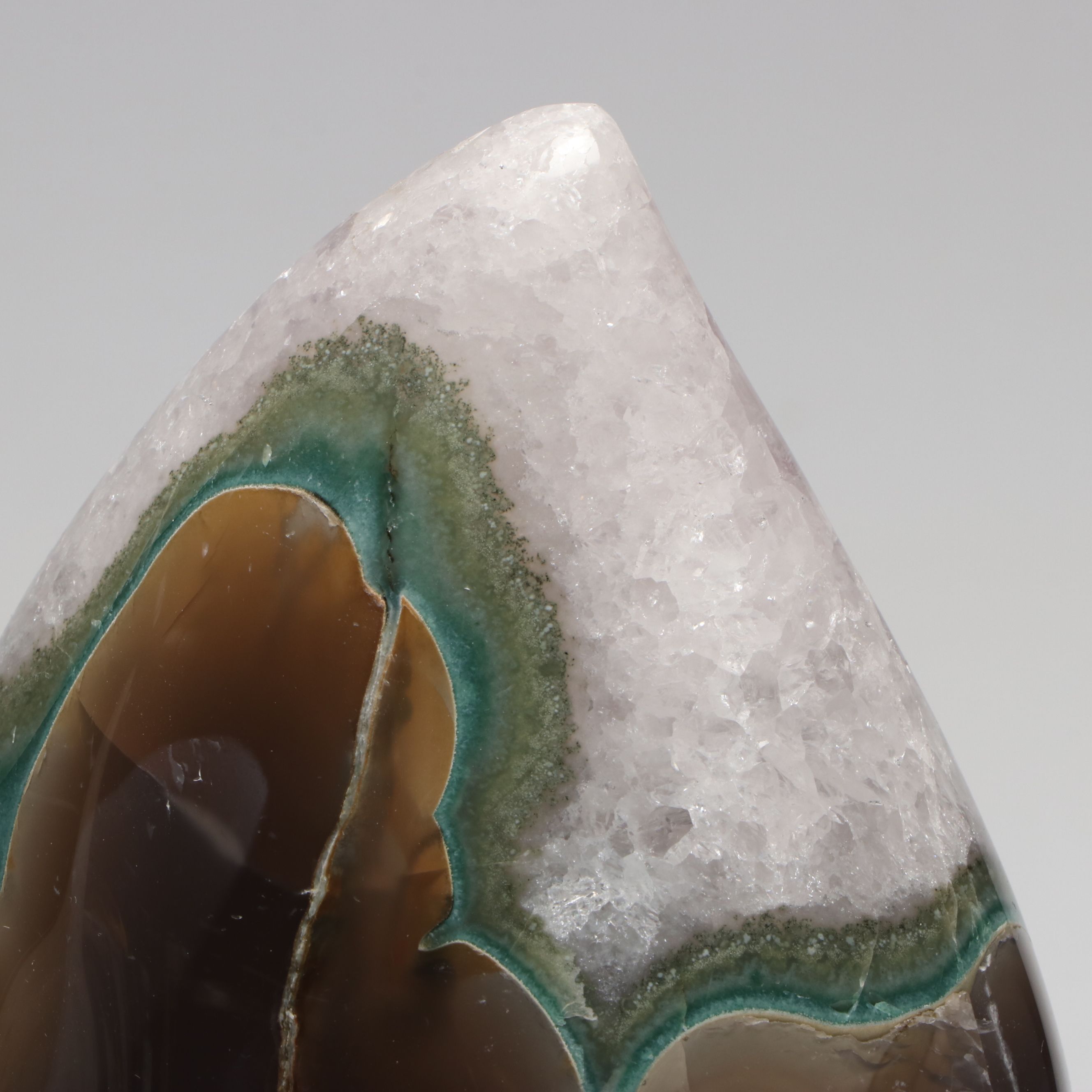 Polished Teardrop-Shaped Amethyst Geode