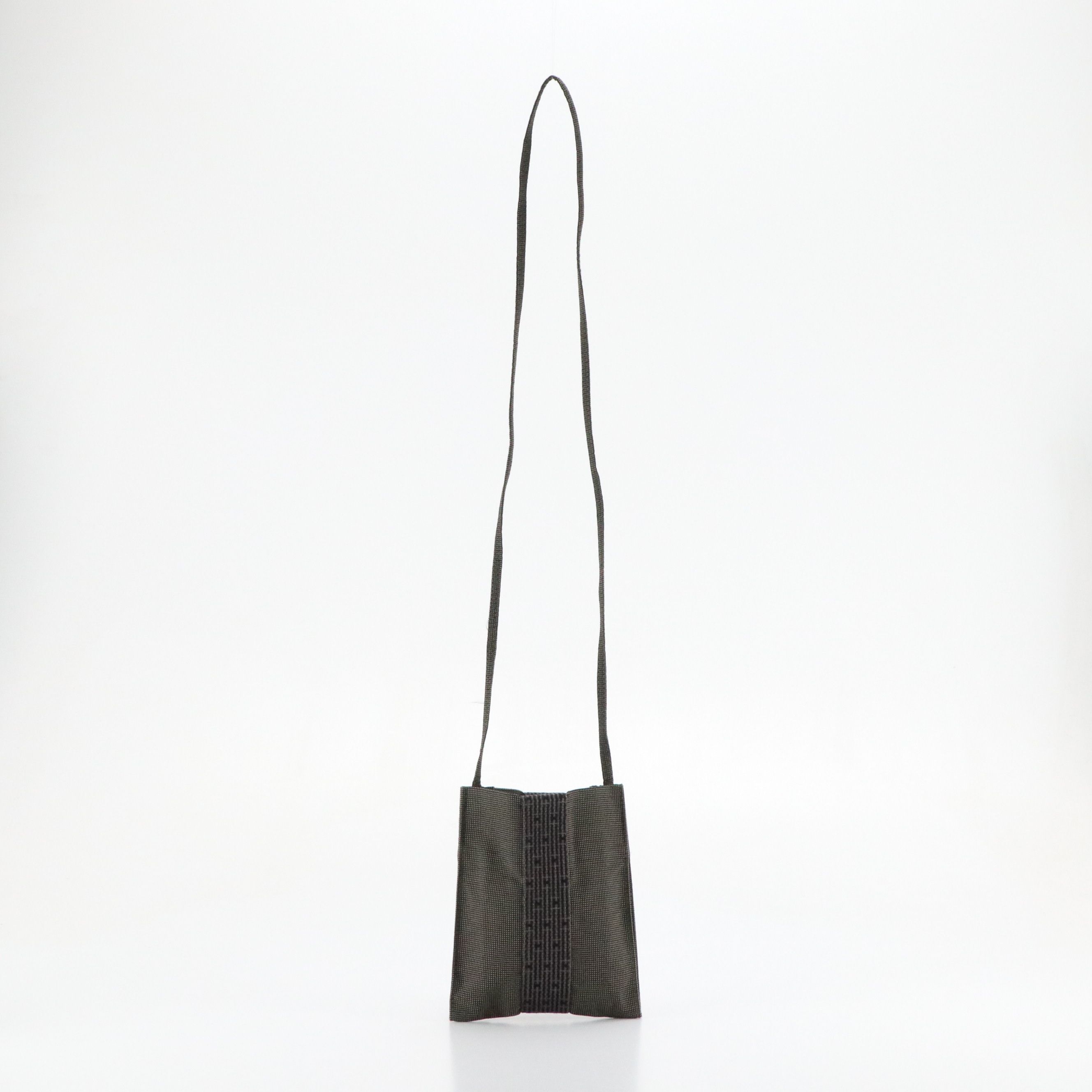 Hermès Herline Pochette Crossbody Bag in Grey Canvas