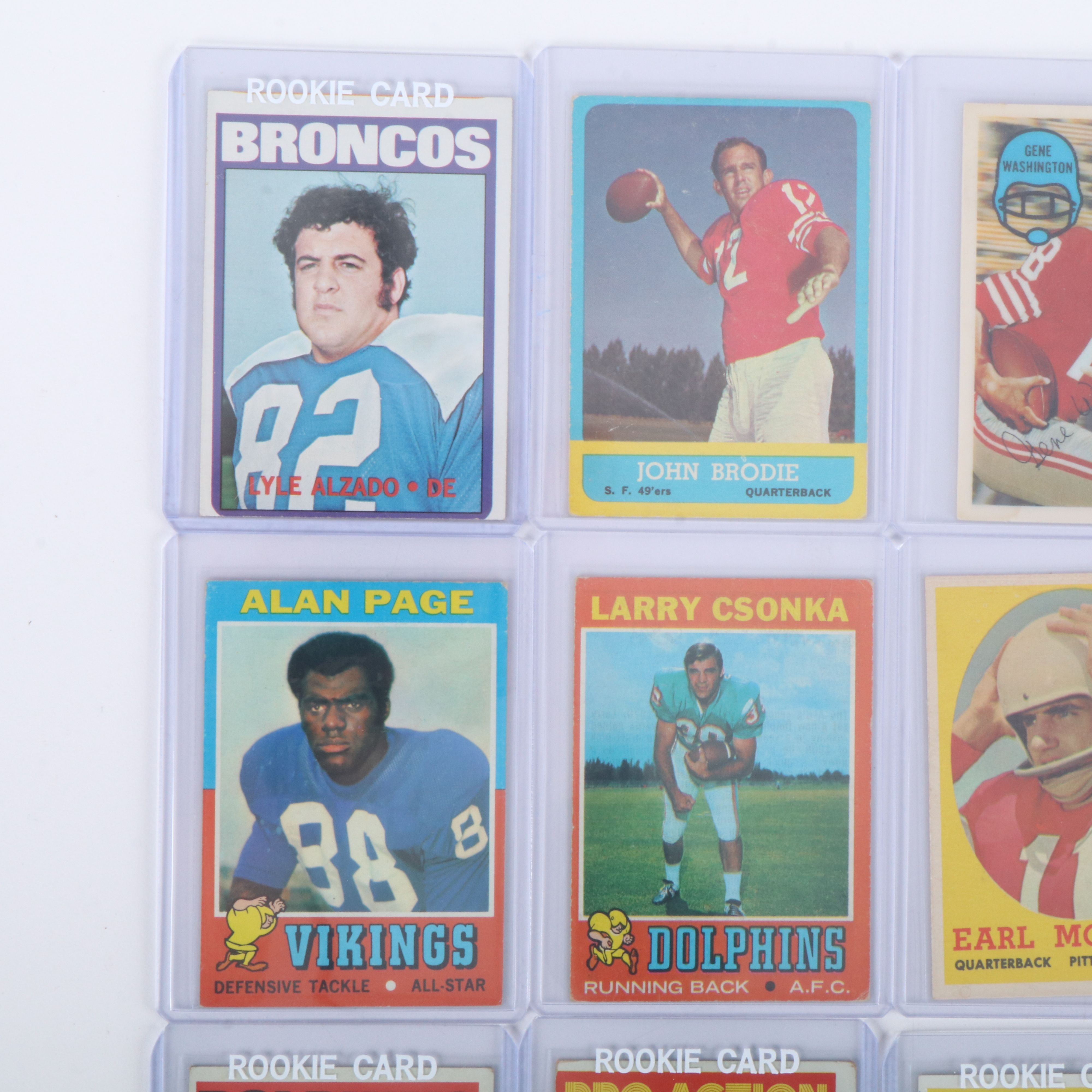 Topps with Other Football Cards Featuring Jim Plunkett & L.C. Greenwood Rookies