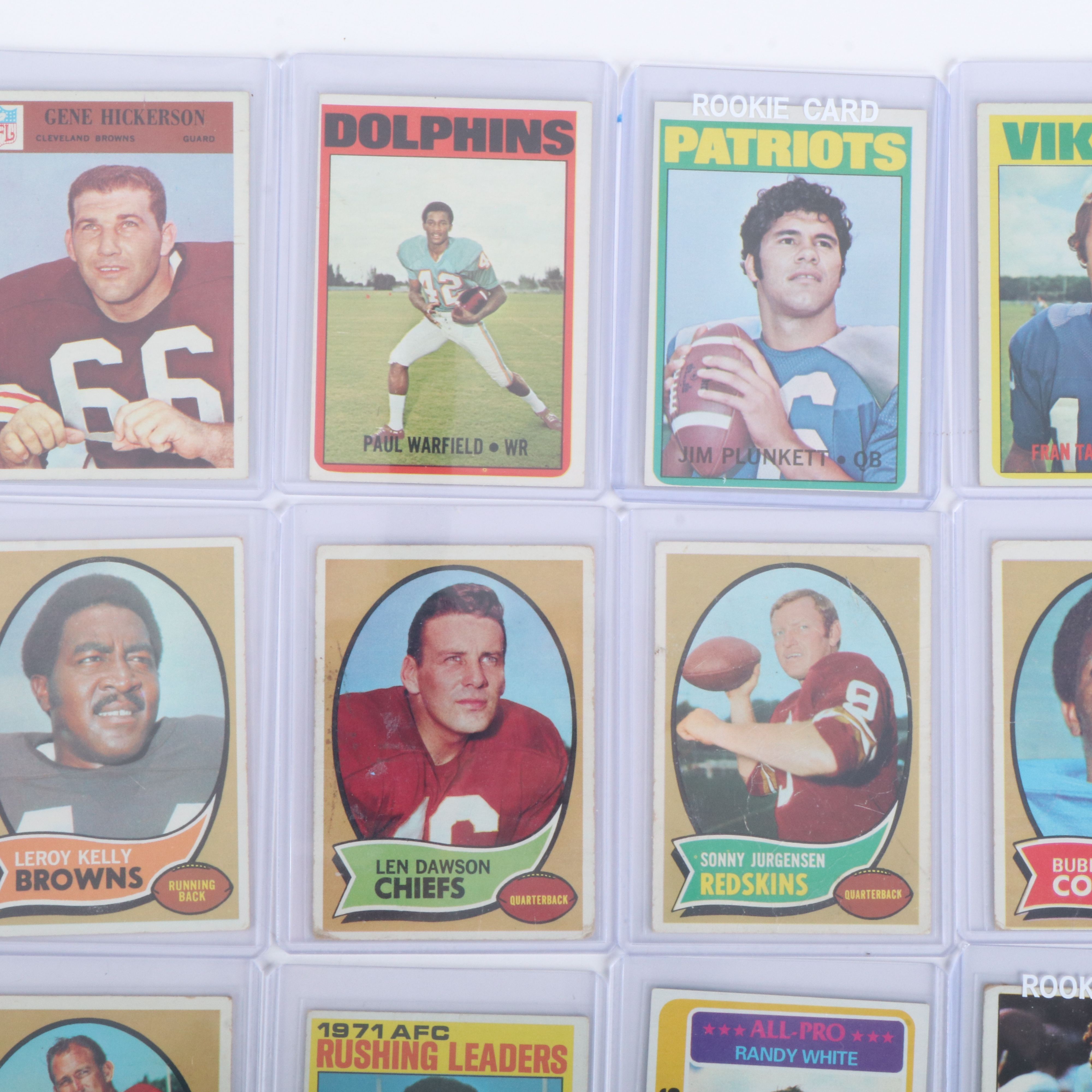 Topps with Other Football Cards Featuring Jim Plunkett & L.C. Greenwood Rookies