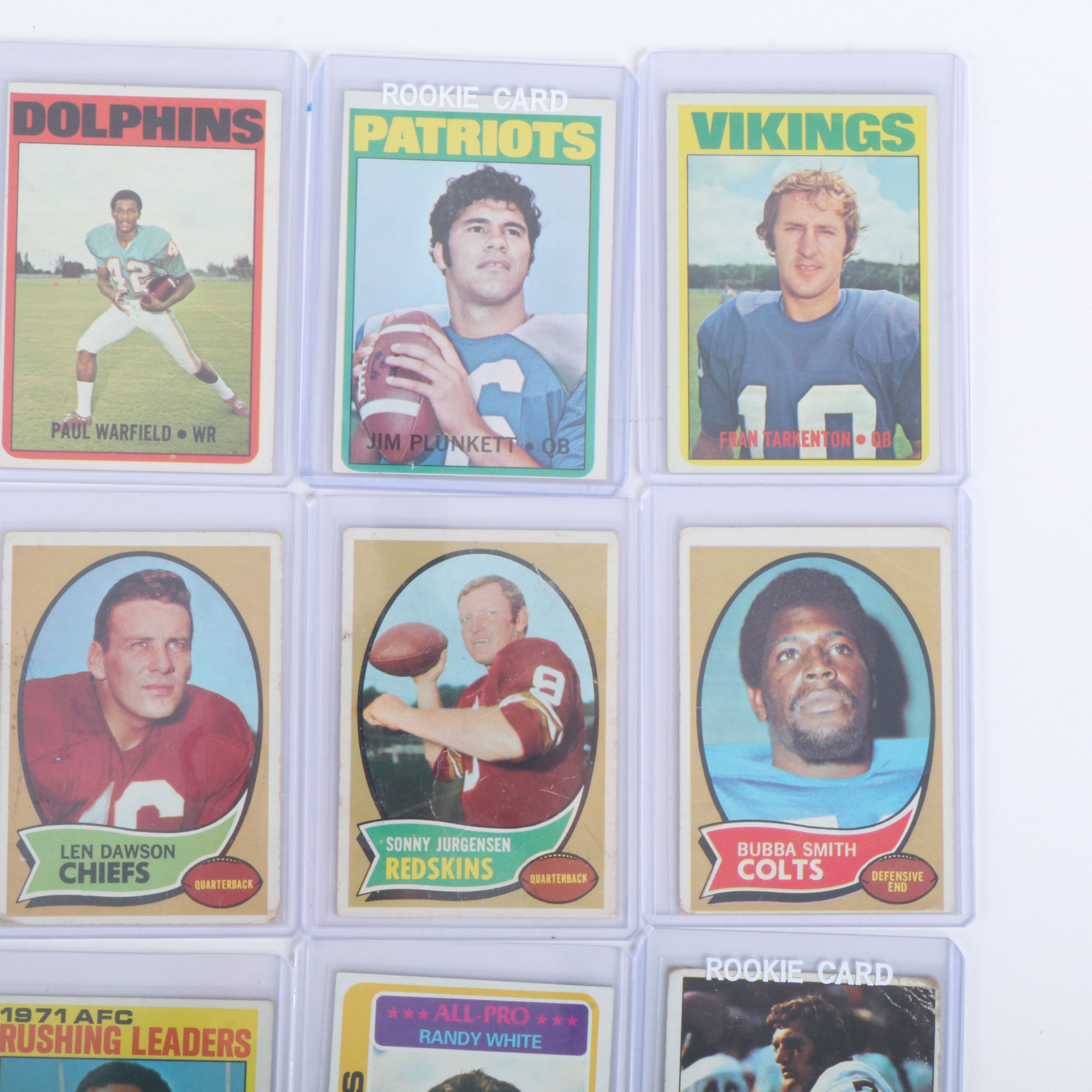 Topps with Other Football Cards Featuring Jim Plunkett & L.C. Greenwood Rookies