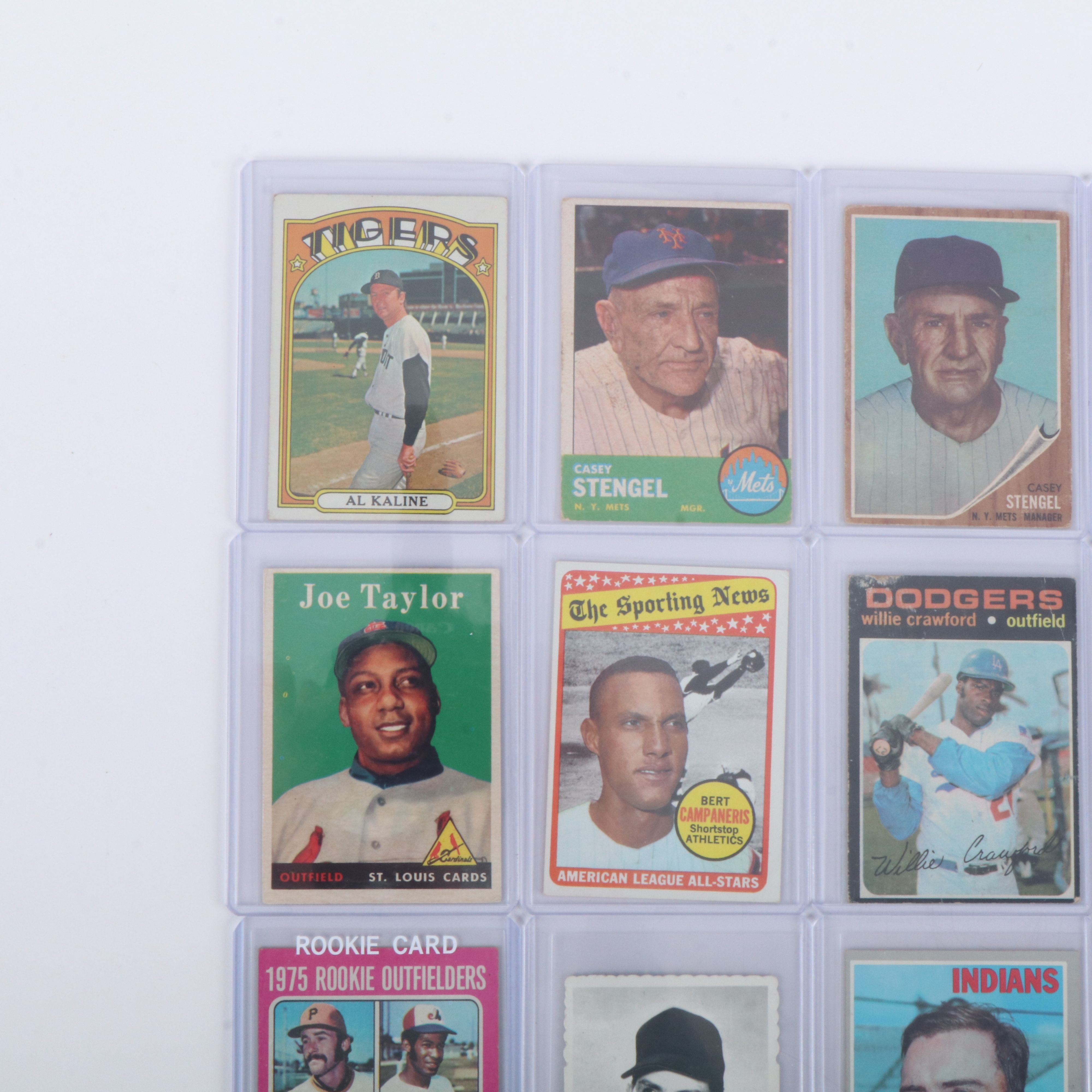 Topps Baseball Cards Featuring Duke Snider, Hank Aaron, and More, 1950s-1970s