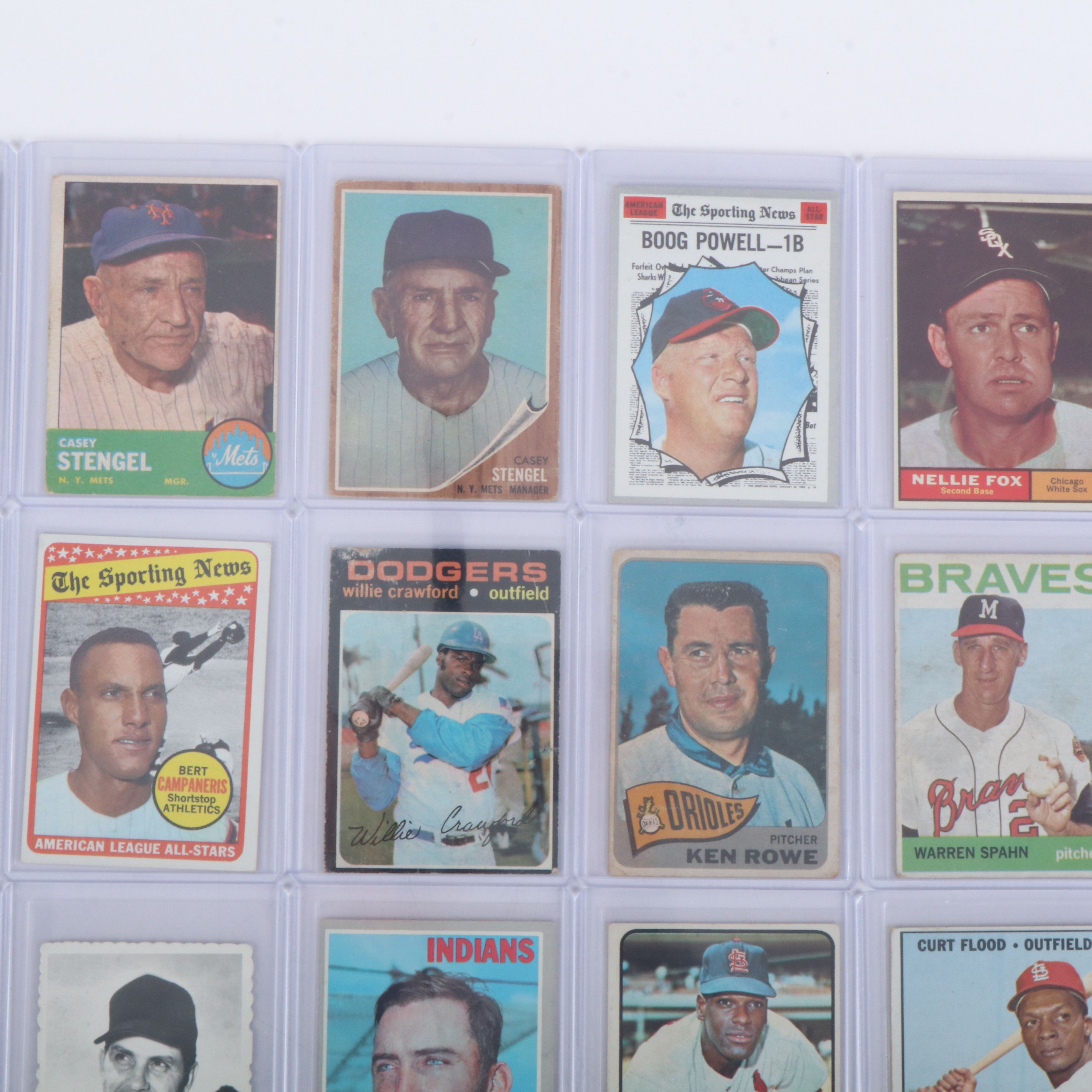 Topps Baseball Cards Featuring Duke Snider, Hank Aaron, and More, 1950s-1970s