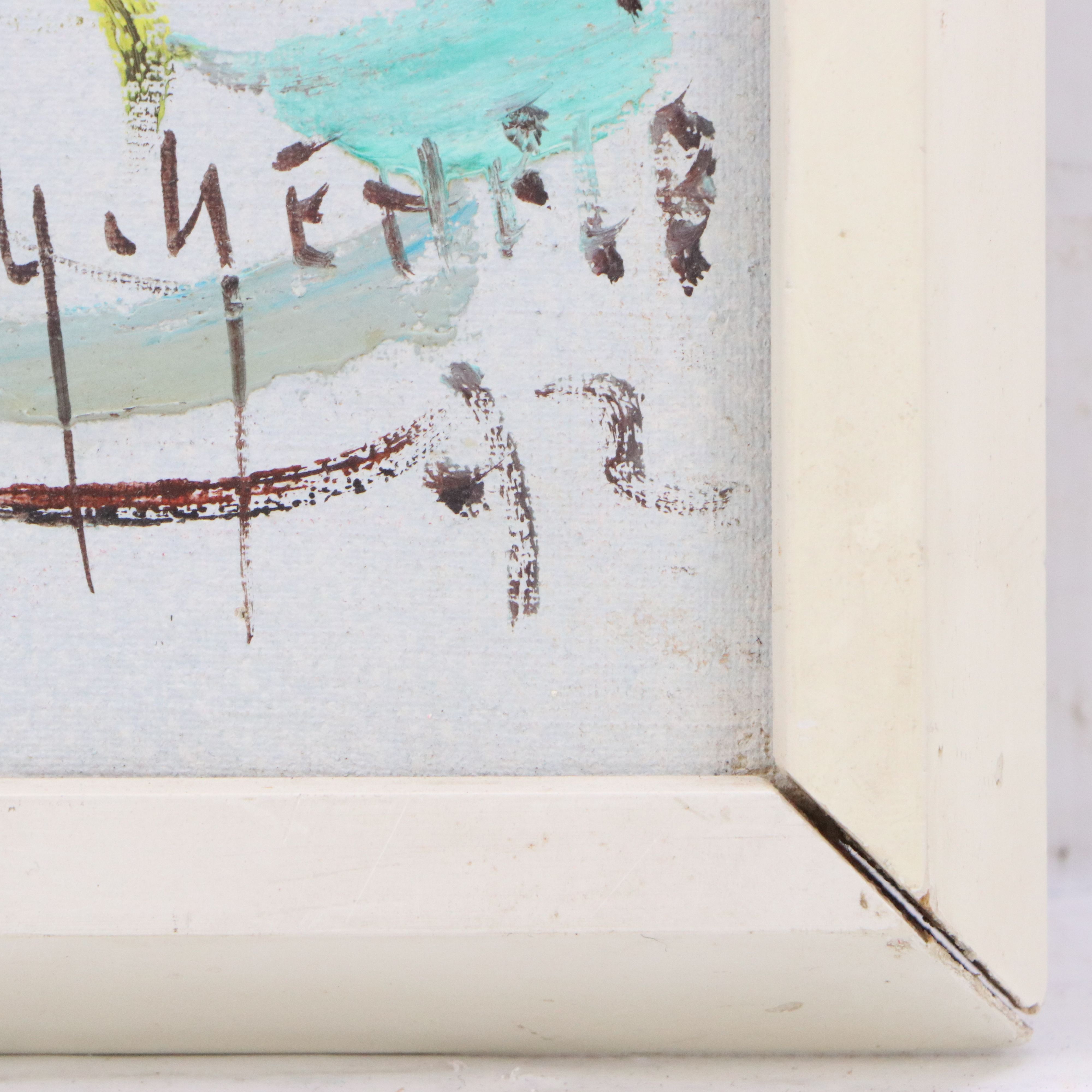 Vintage Impasto Oil Painting of Child, Mid-20th Century