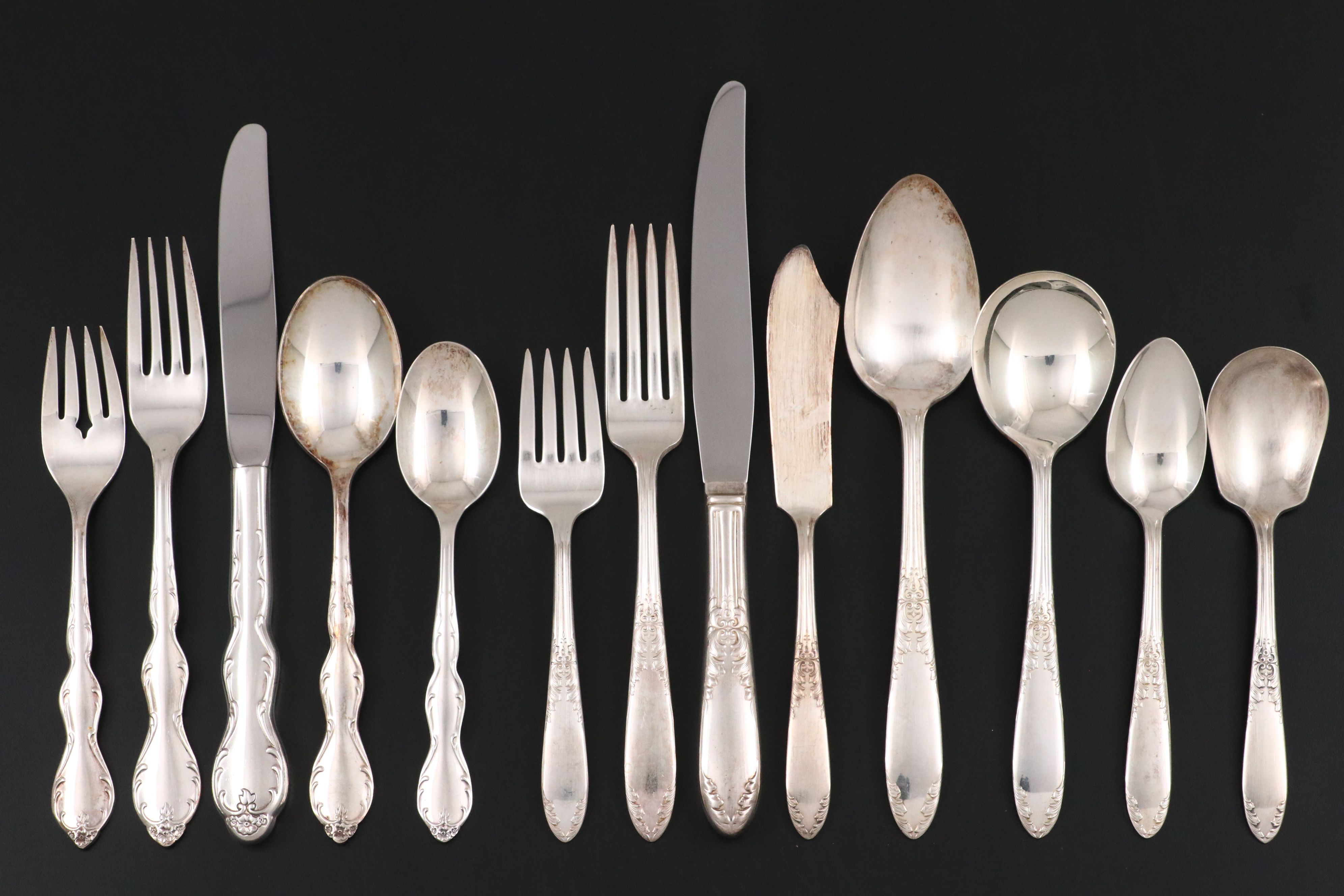 National Silver "King Edward" and Other Silver Plate Flatware