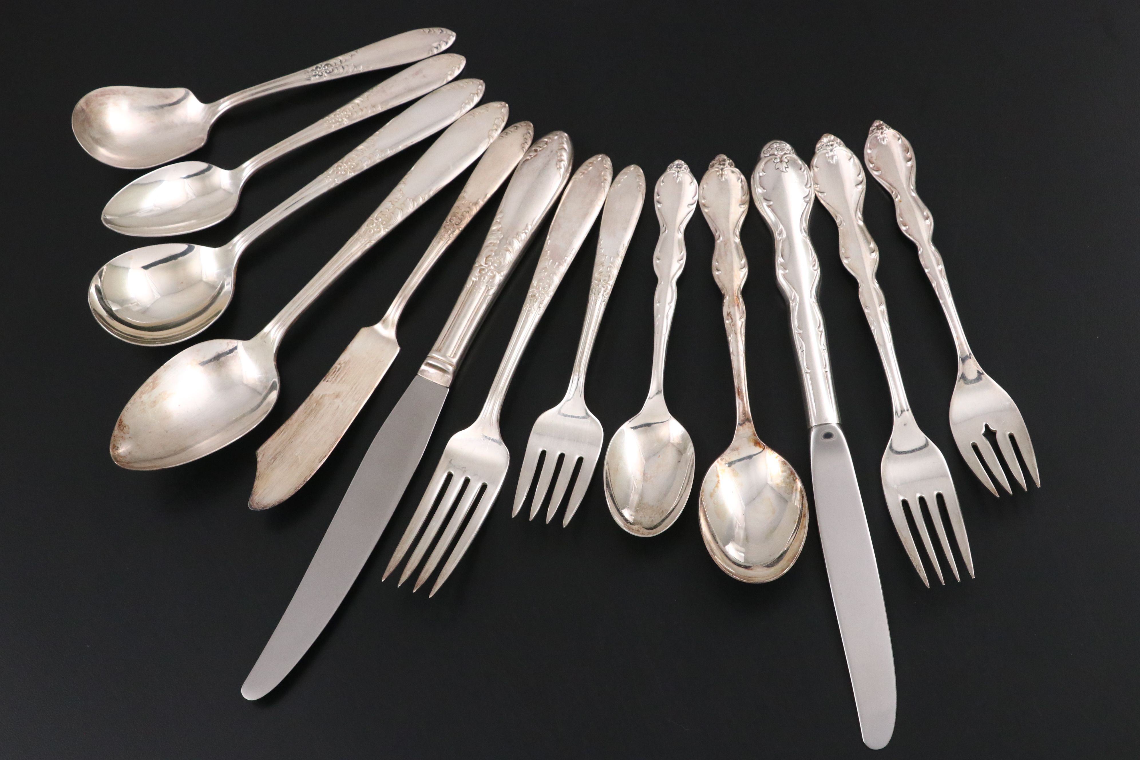 National Silver "King Edward" and Other Silver Plate Flatware