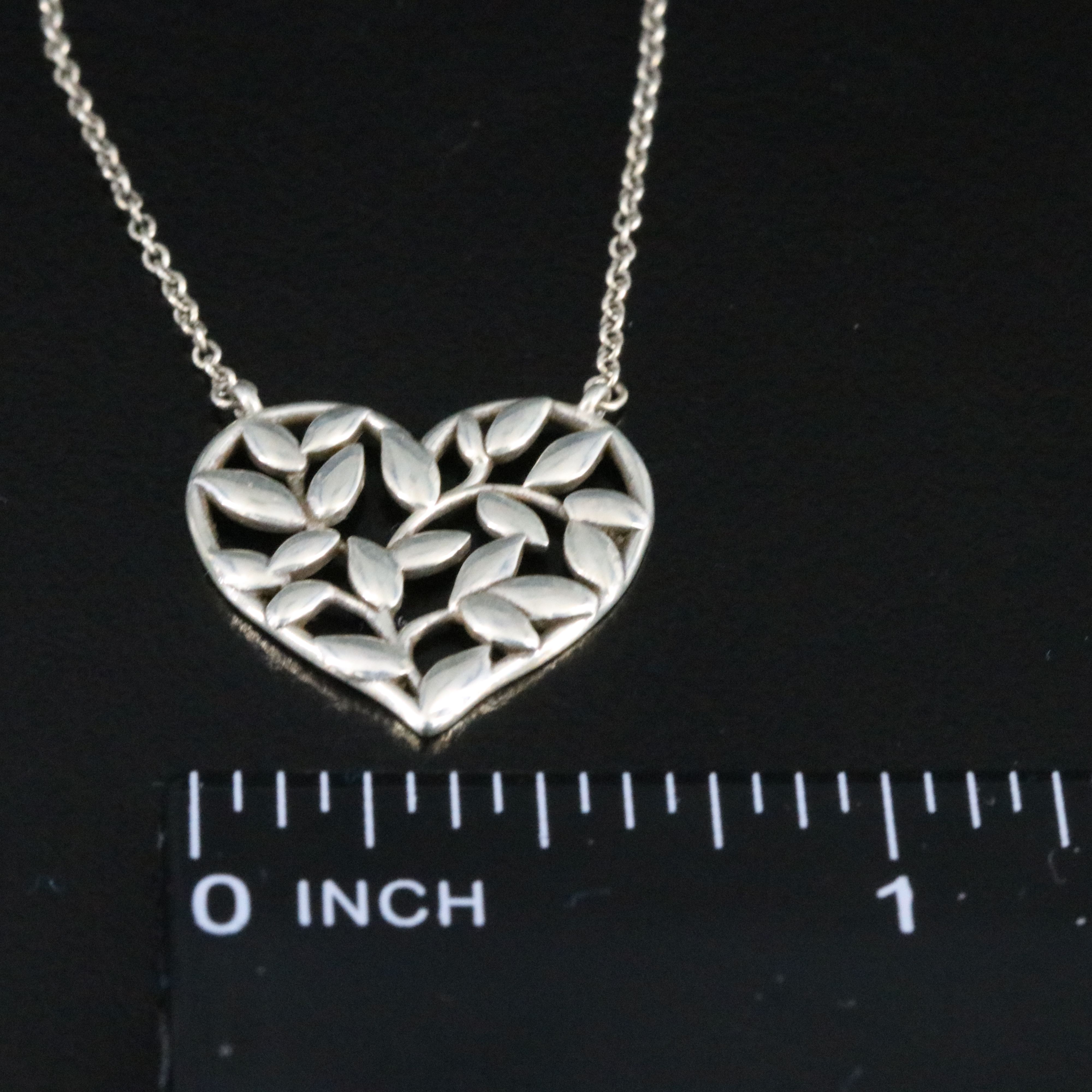 Paloma Picasso for Tiffany & Co. Sterling Olive Leaf Heart Necklace