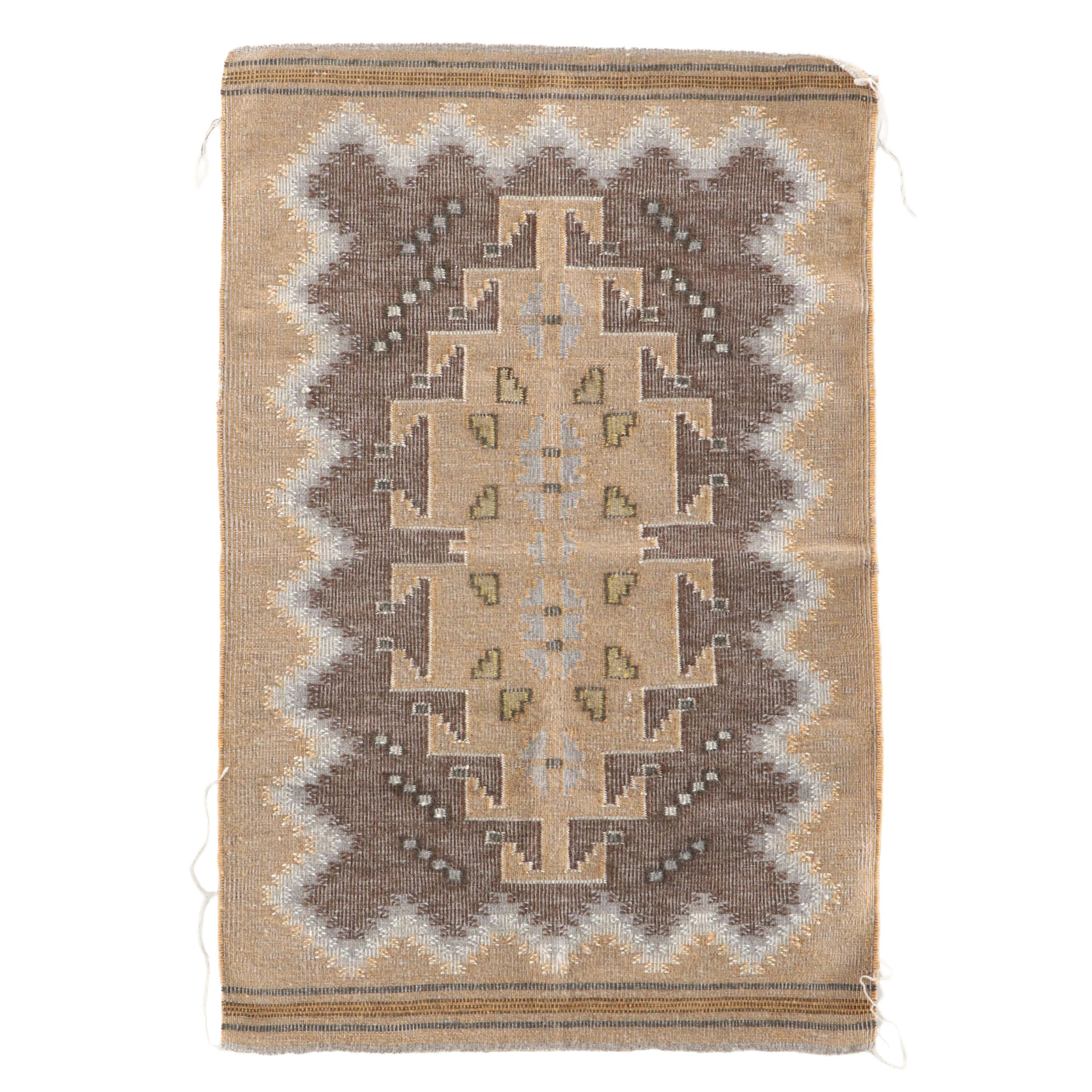 2' x 3'1 Marilyn Scott Handwoven Navajo Modern Style Burntwater Accent Rug