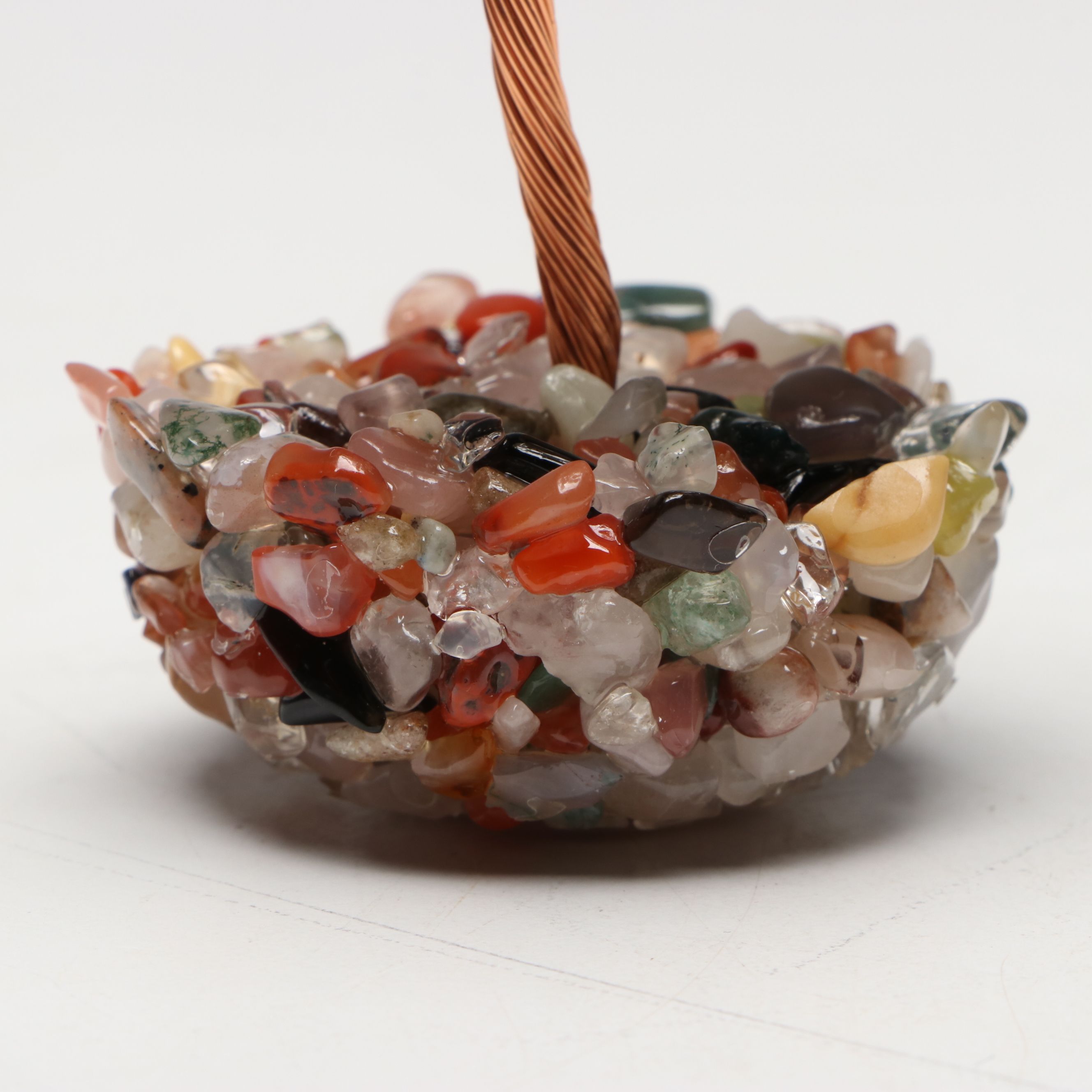 Citrine and Agate Copper Wire Tree