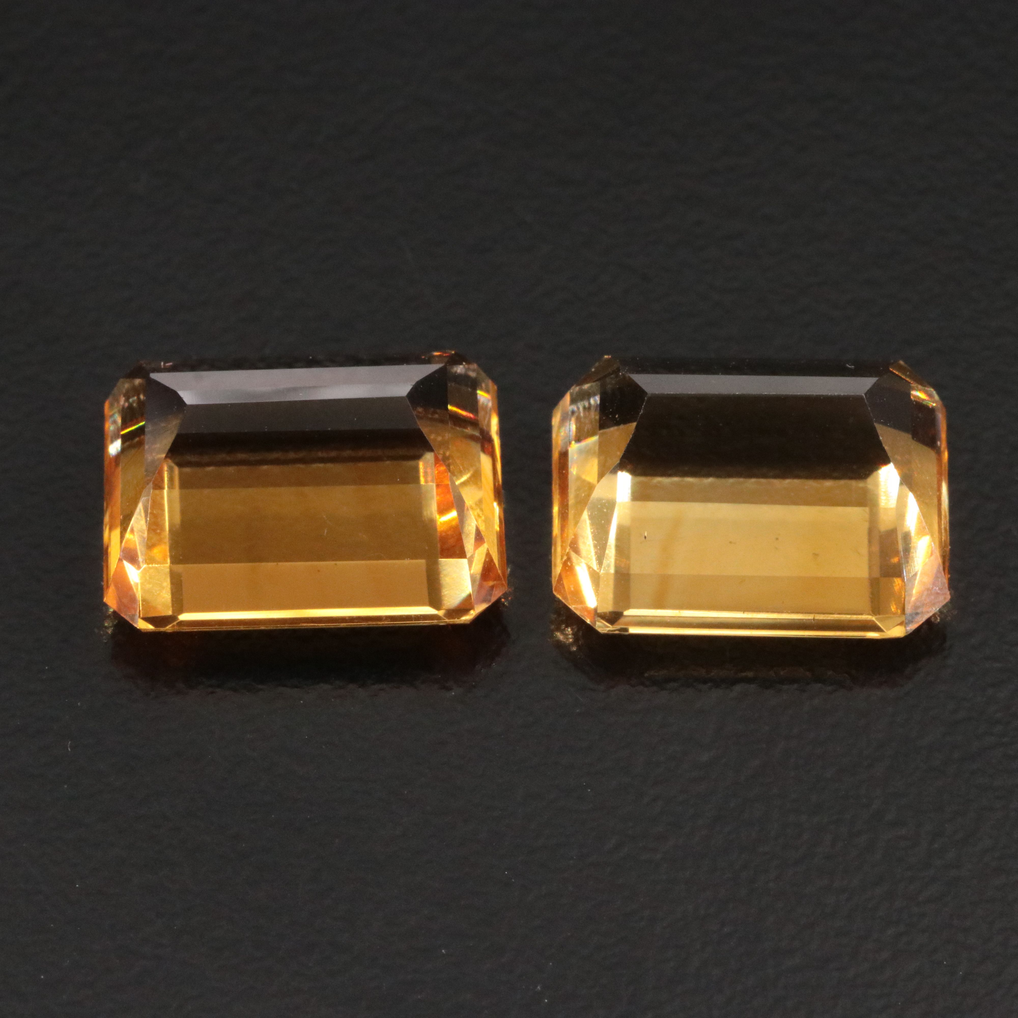 Loose 18.35 CTW Citrine Pair