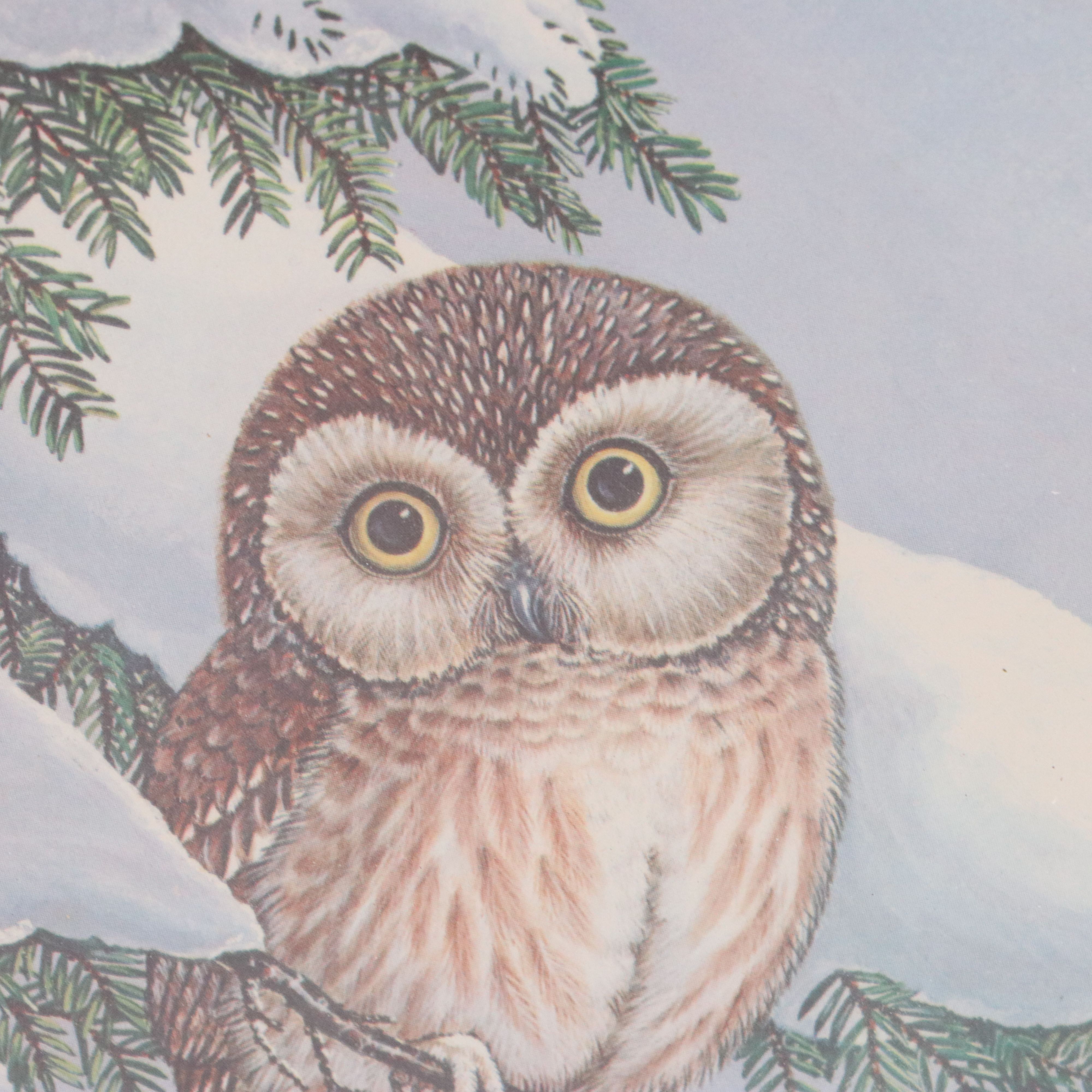 Anne Worsham Richardson Offset Lithograph of Owl